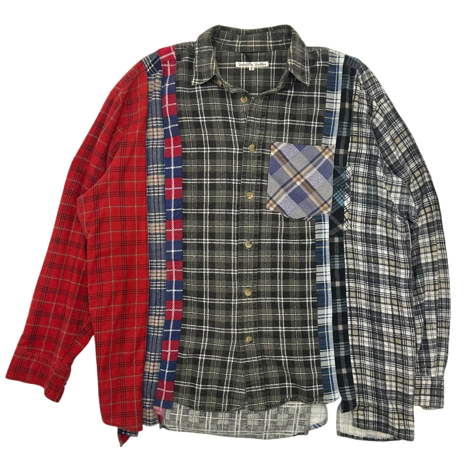 Needles Rebuild 7 Cut Flannel Shirt (Size L)