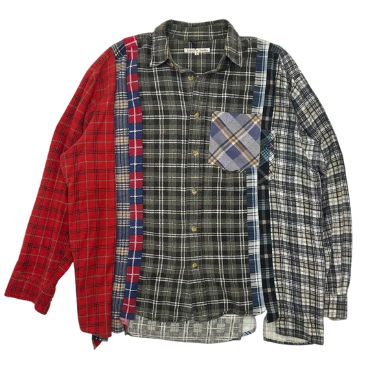 Needles Rebuild 7 Cut Flannel Shirt (Size L)