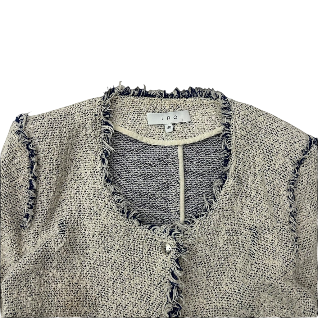 IRO Agnette Tweed Jacket White / Blue (Fits M womens)