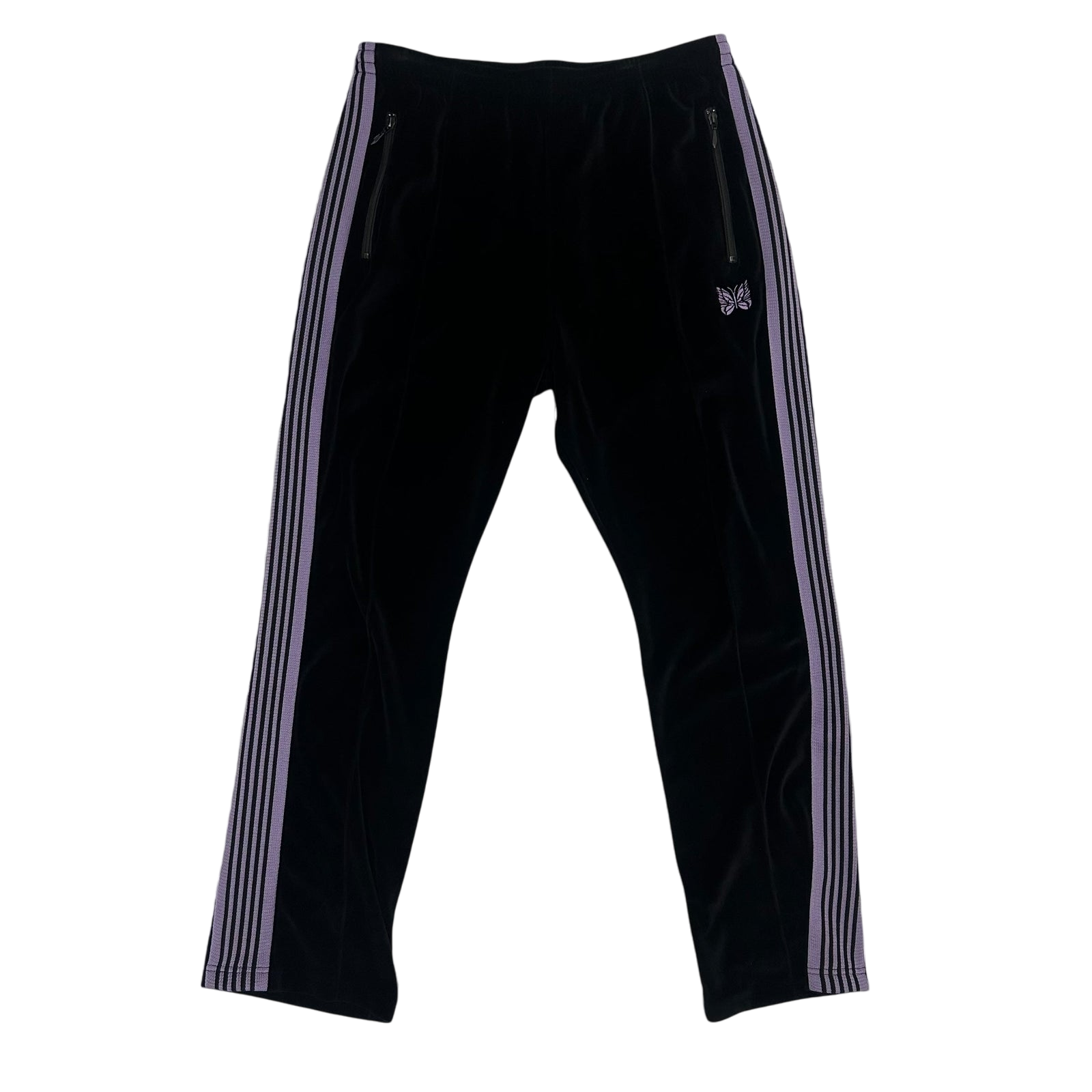 Needles Velour Track Pants Black/Pink (Size L)
