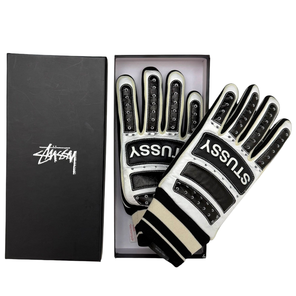 Stussy Leather Biker Gloves (Size L-XL)