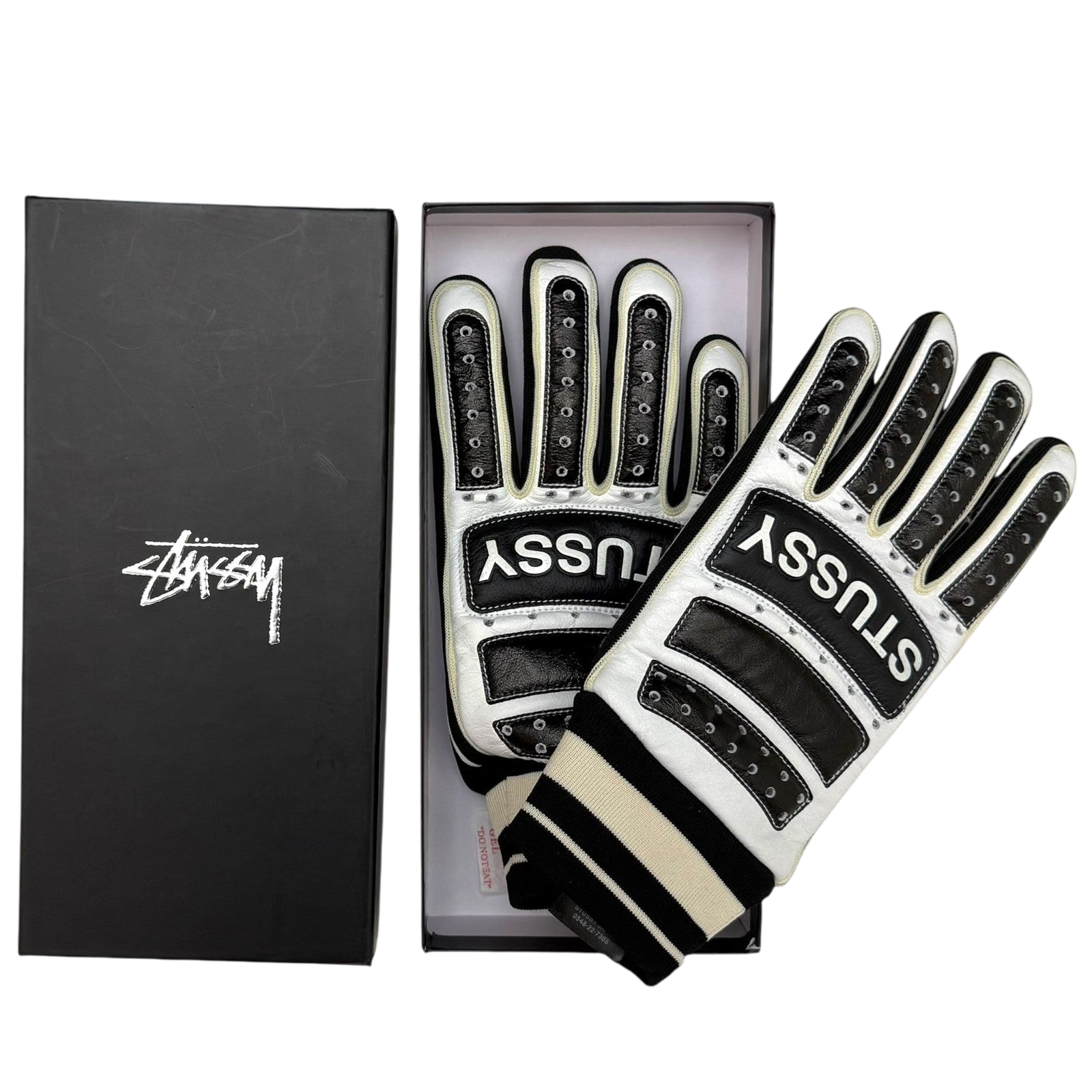 Stussy Leather Biker Gloves (Size L-XL)