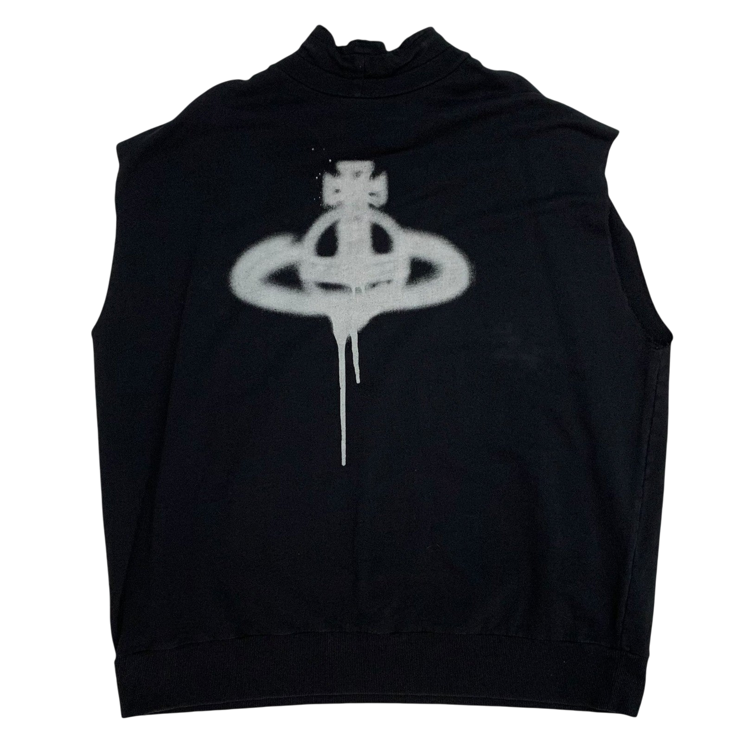 Vivienne Westwood Anglomania Spray Orb Oversized Sleeveless Hoodie (Fits L-XXL)