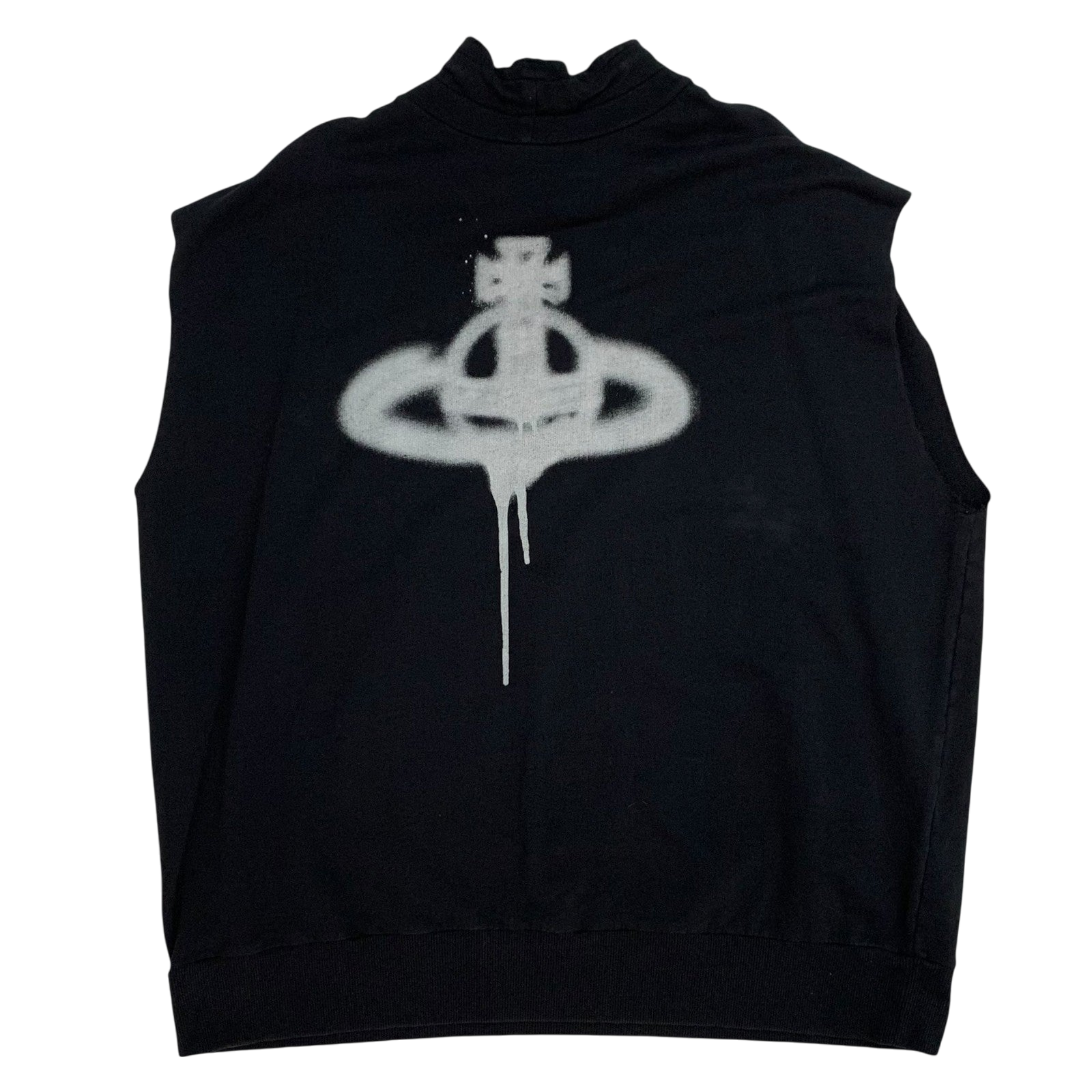 Vivienne Westwood Anglomania Spray Orb Oversized Sleeveless Hoodie (Fits L-XXL)
