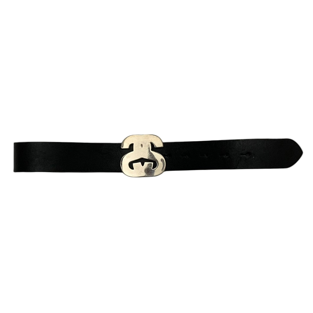 Stussy Vintage 90s Sista SS Logo Leather Belt Black (Made in Aus) (Size M)
