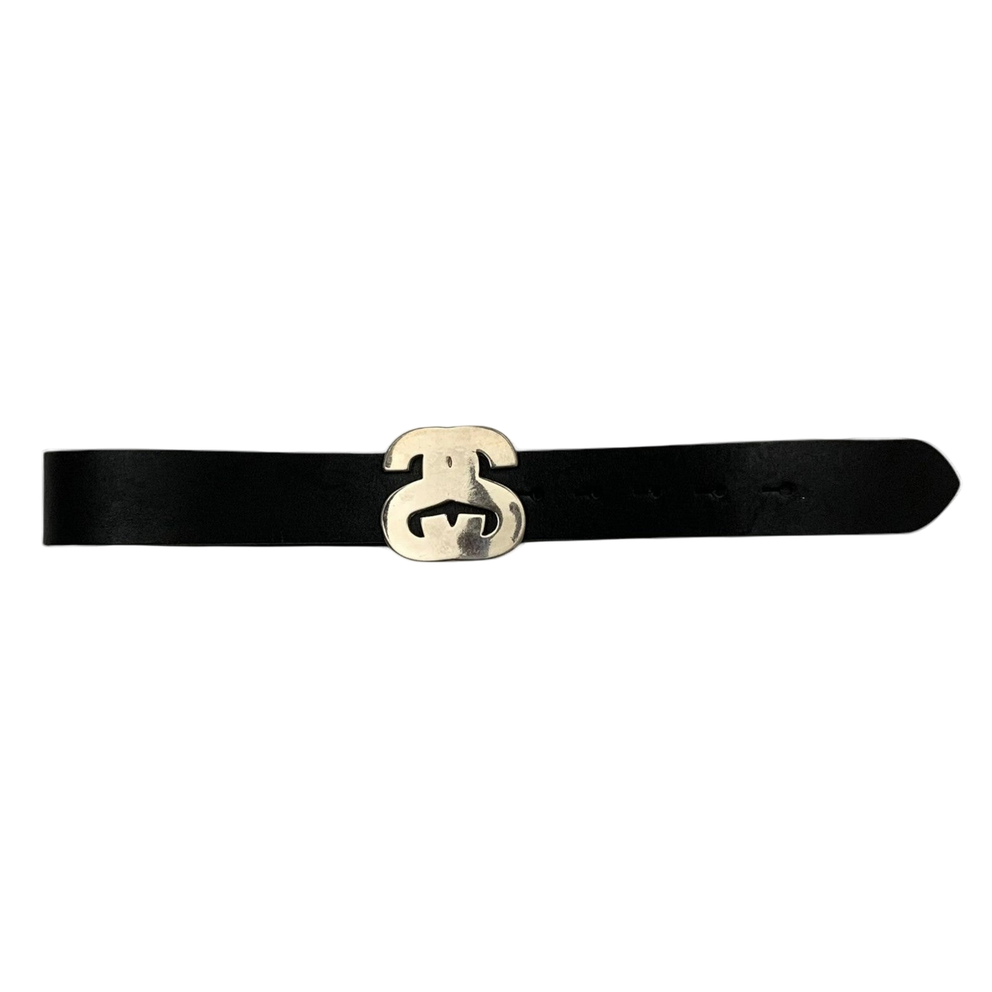 Stussy Vintage 90s Sista SS Logo Leather Belt Black (Made in Aus) (Size M)