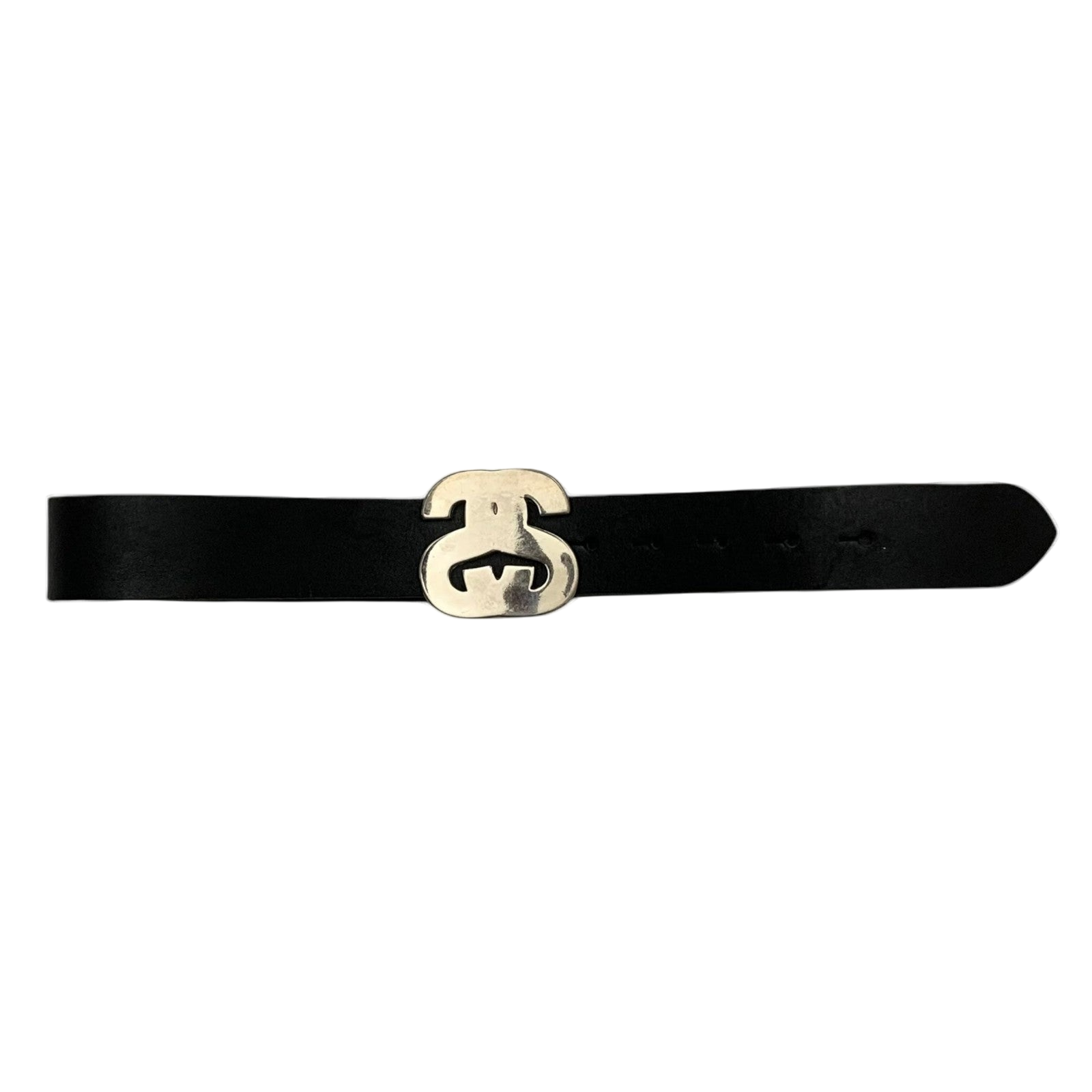 Stussy Vintage 90s Sista SS Logo Leather Belt Black (Made in Aus) (Size M)