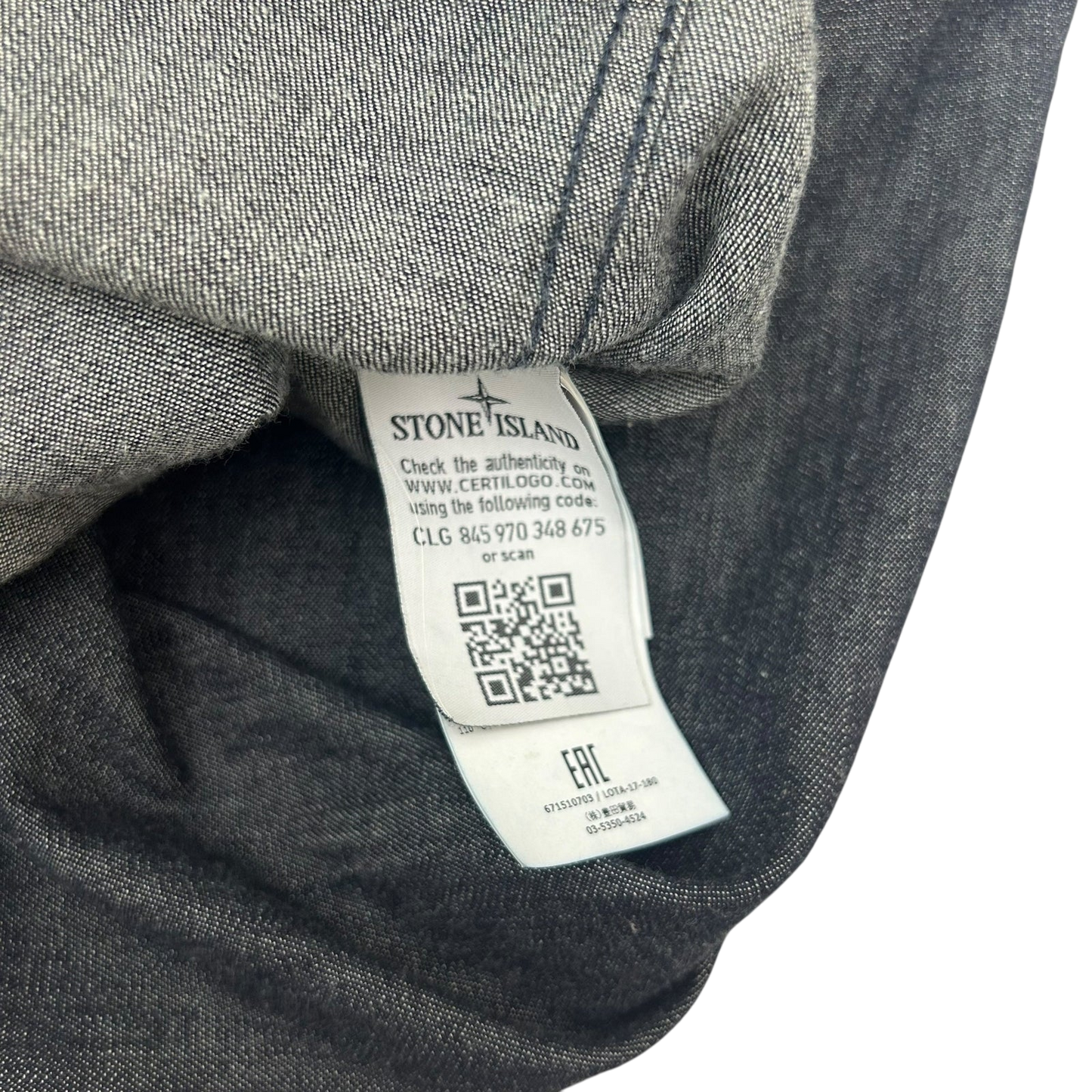 2017 Stone Island Zipped Denim Over-Shirt Navy (Fits M/L)