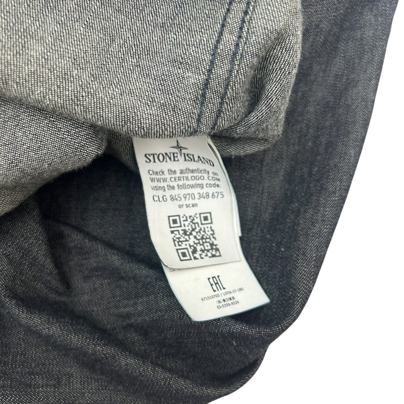 2017 Stone Island Zipped Denim Over-Shirt Navy (Fits M/L)