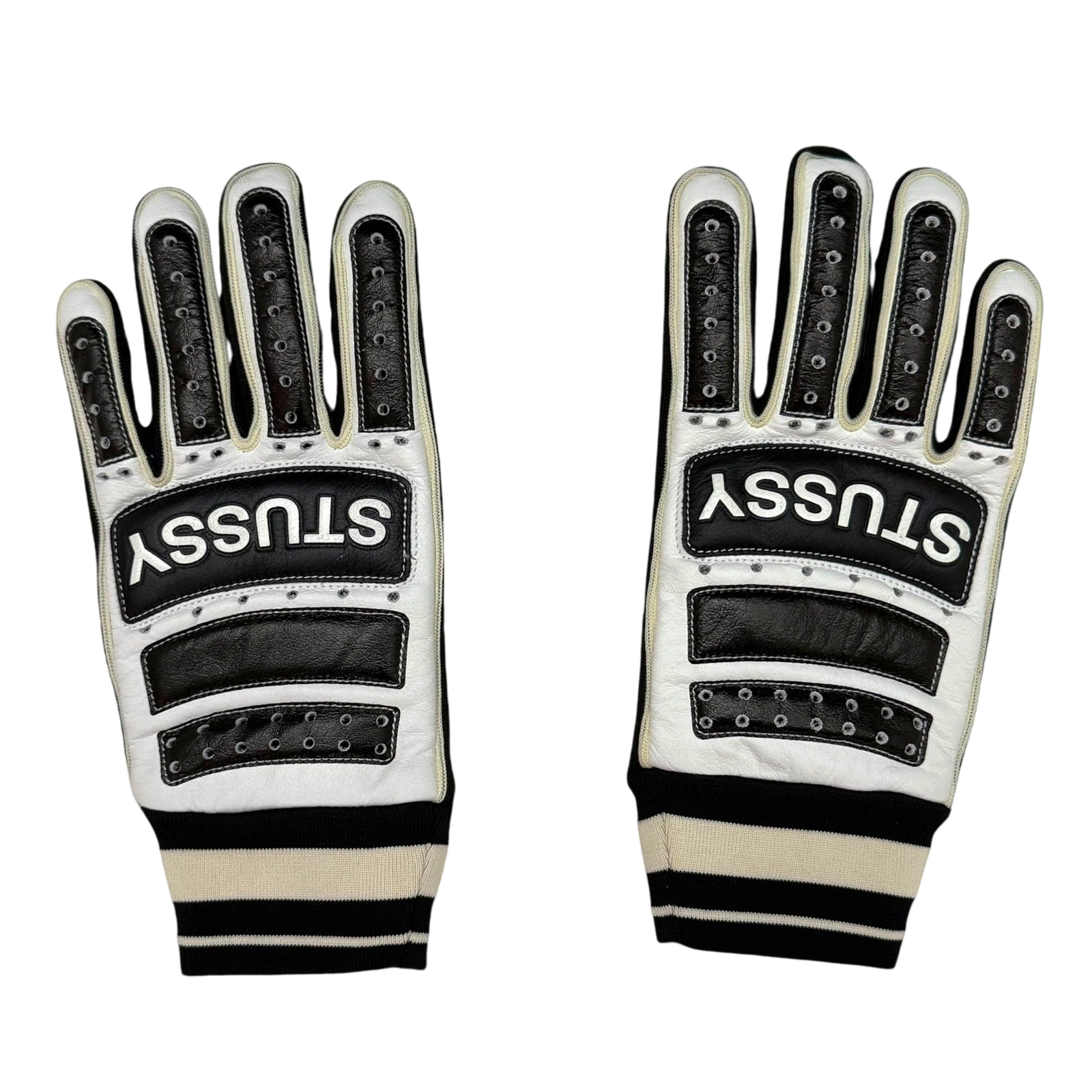 Stussy Leather Biker Gloves (Size L-XL)