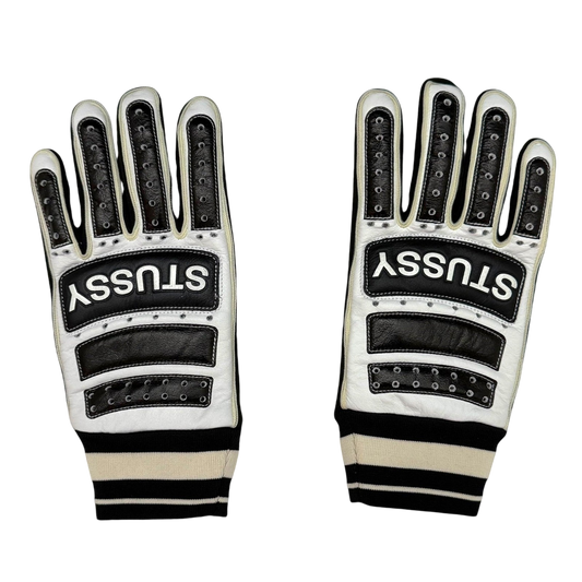 Stussy Leather Biker Gloves (Size L-XL)