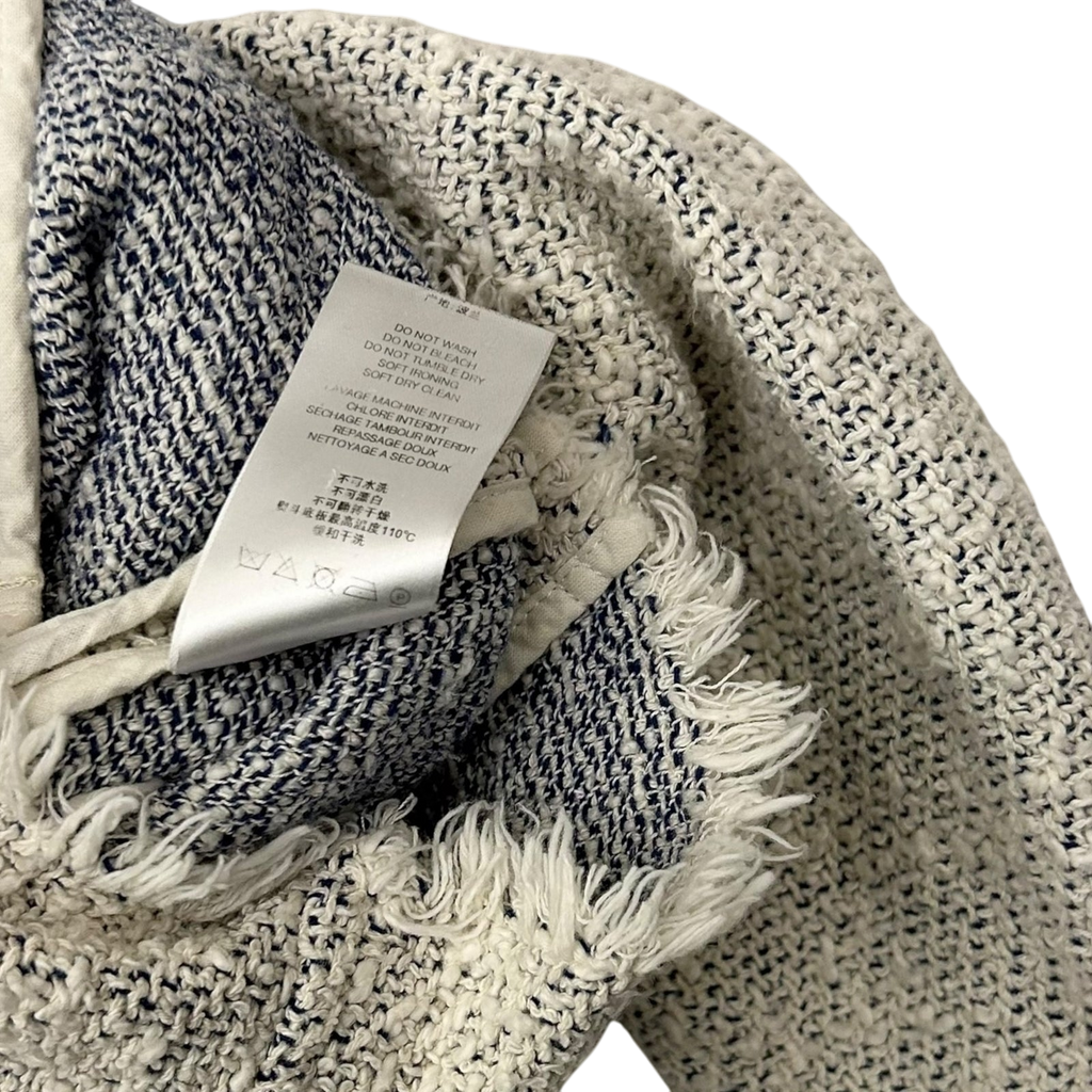 IRO Agnette Tweed Jacket White / Blue (Fits M womens)