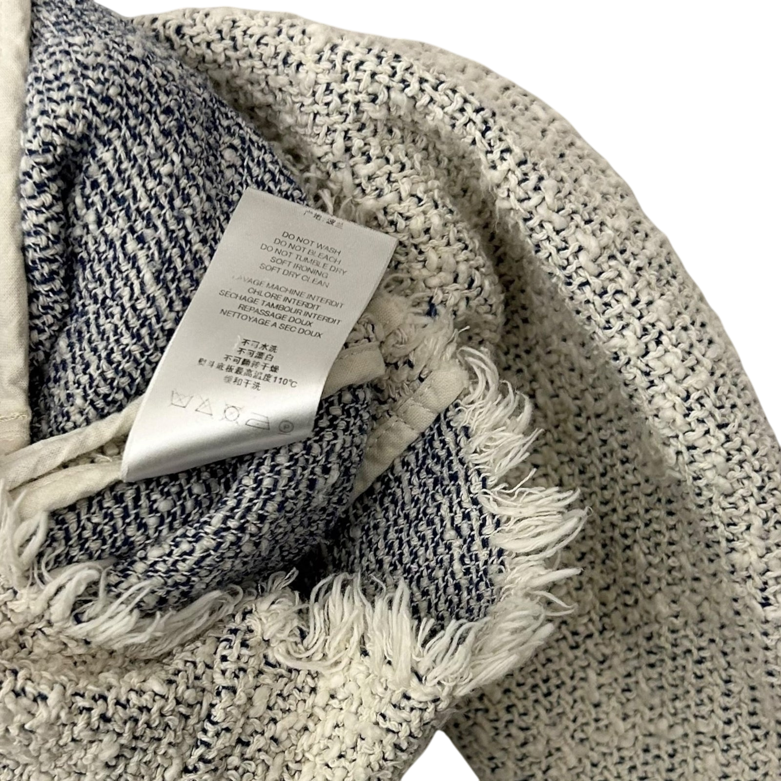 IRO Agnette Tweed Jacket White / Blue (Fits M womens)