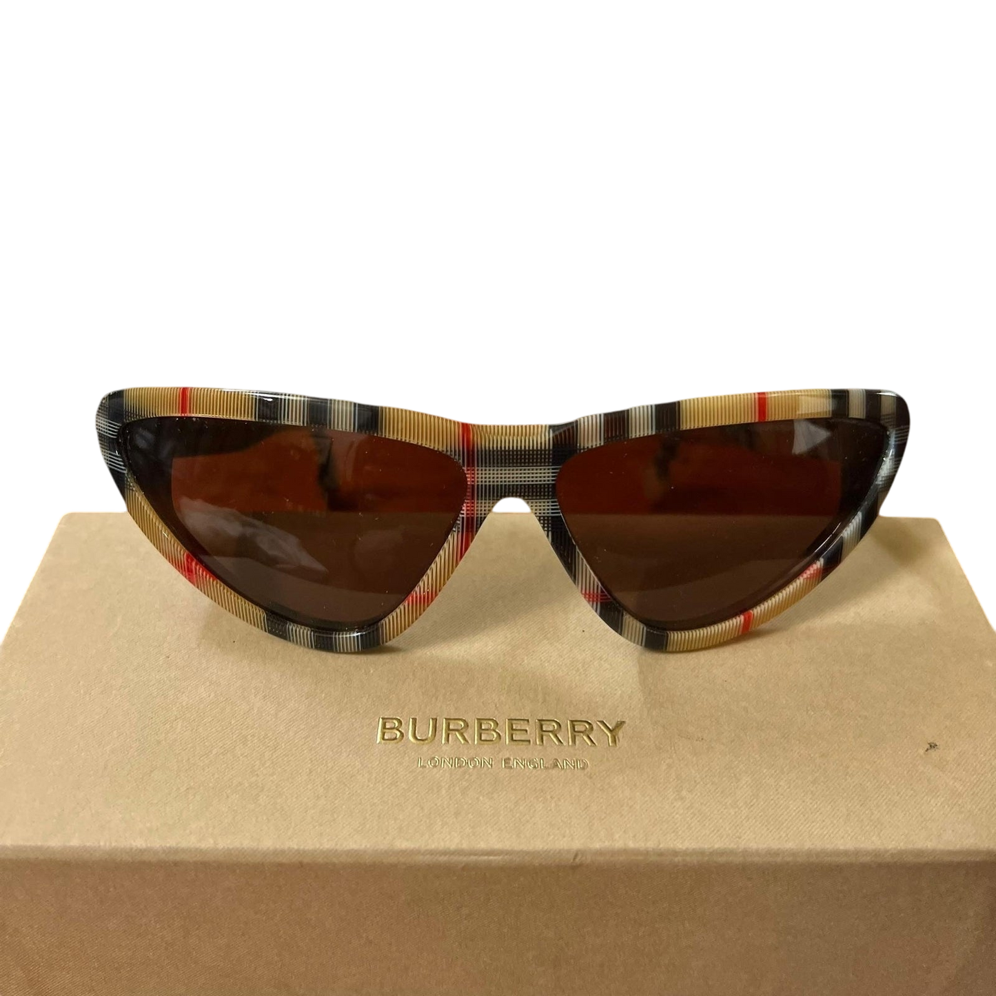 Burberry Nova Check Cat Eye Sunglasses