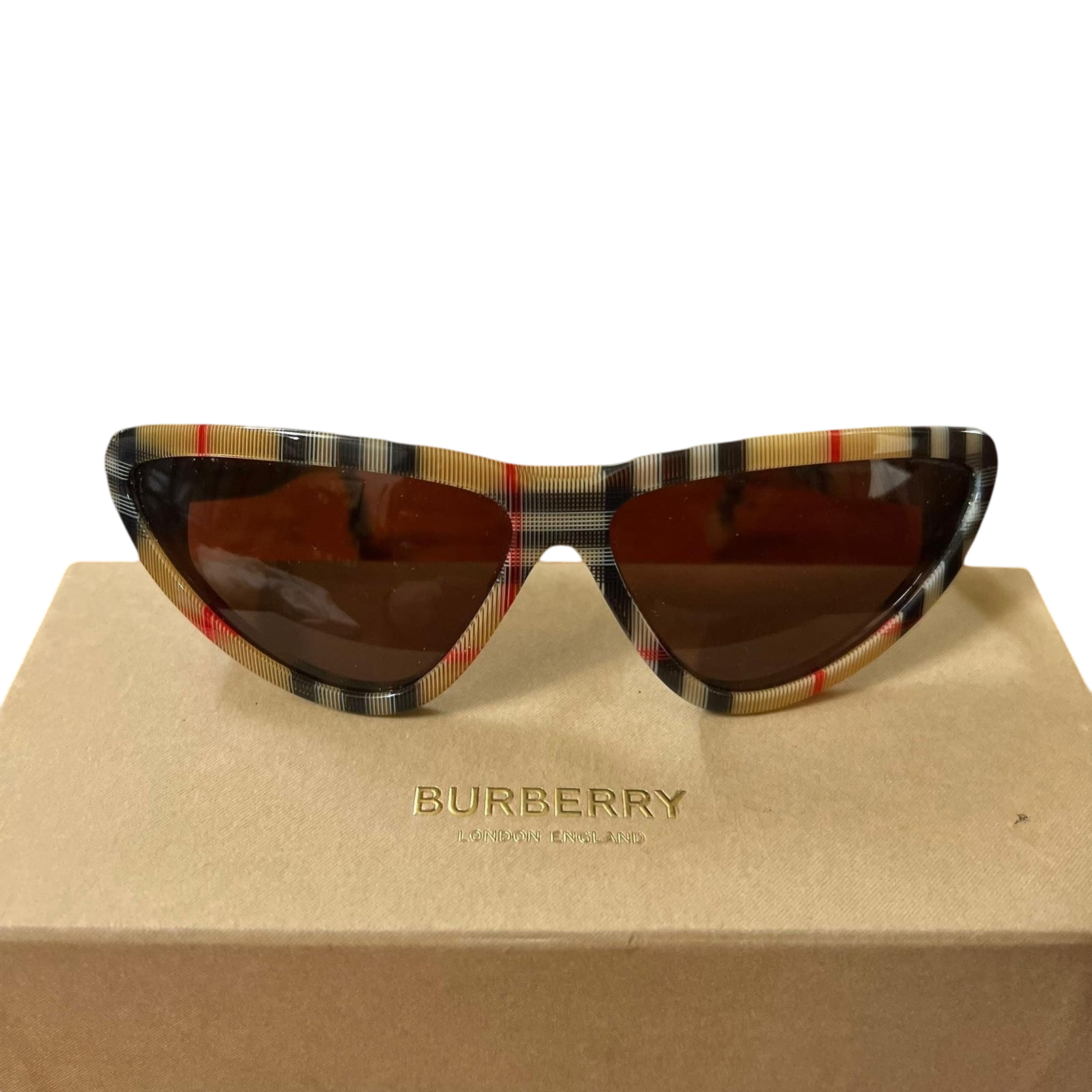 Burberry Nova Check Cat Eye Sunglasses