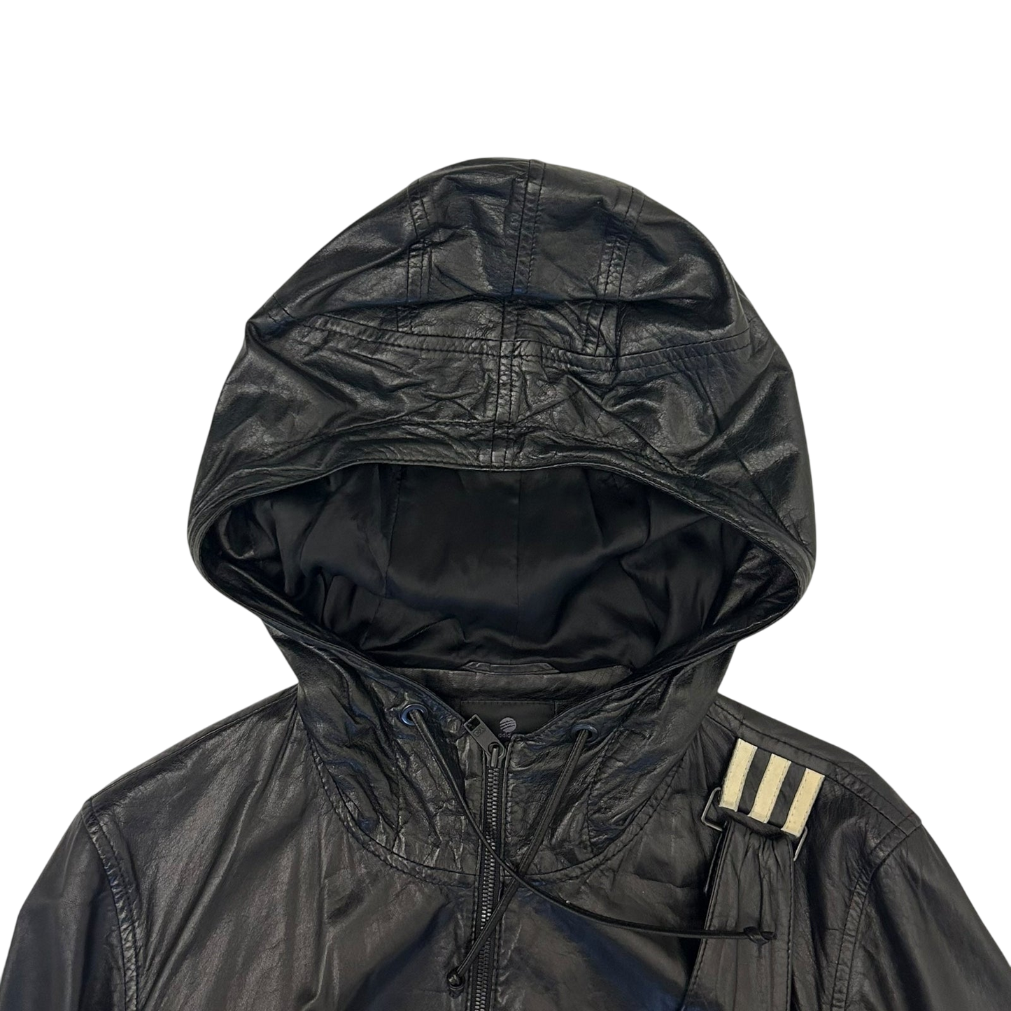 Y-3 Faux Leather Jacket with Detachable Sling Bag Black (Size S)