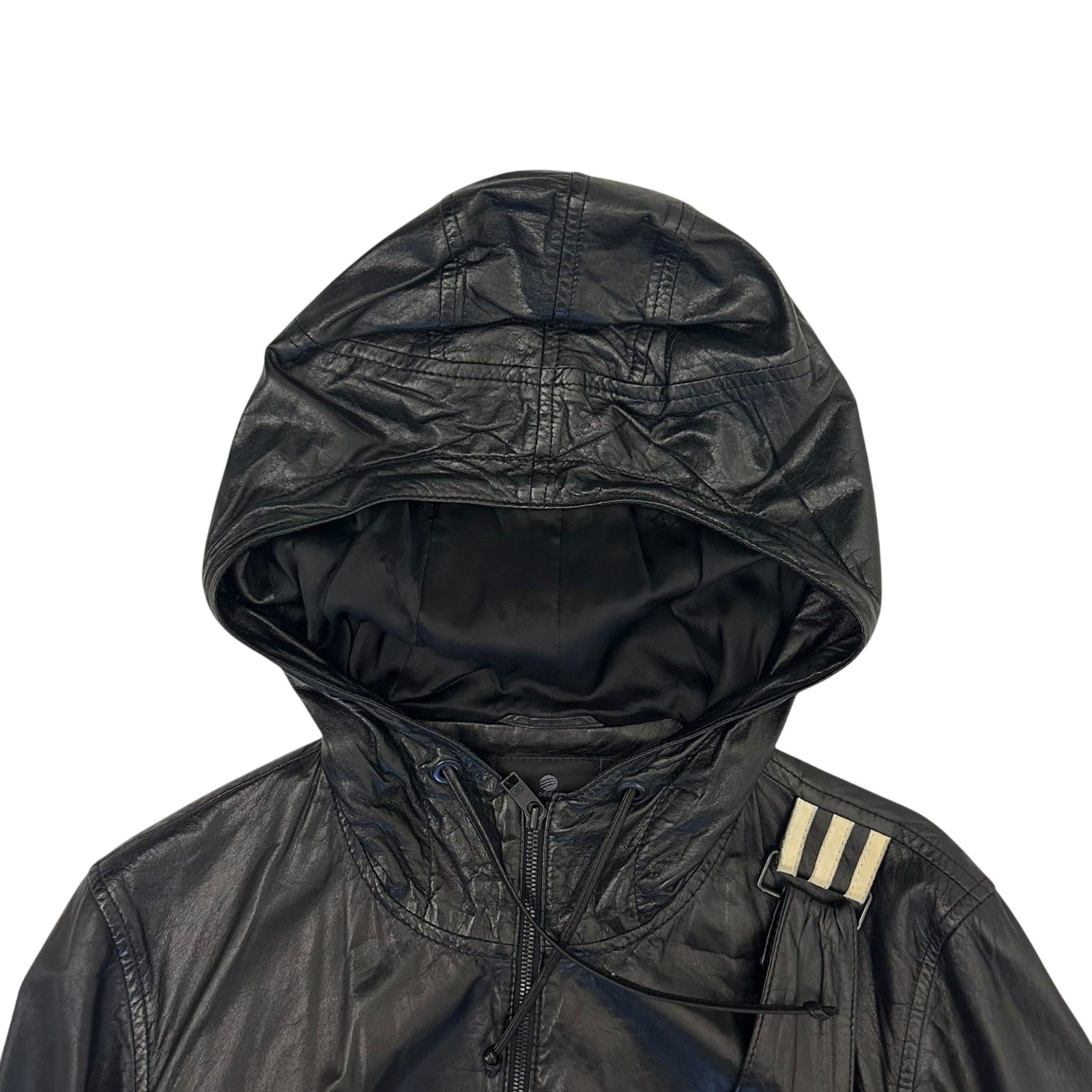 Y-3 Faux Leather Jacket with Detachable Sling Bag Black (Size S)