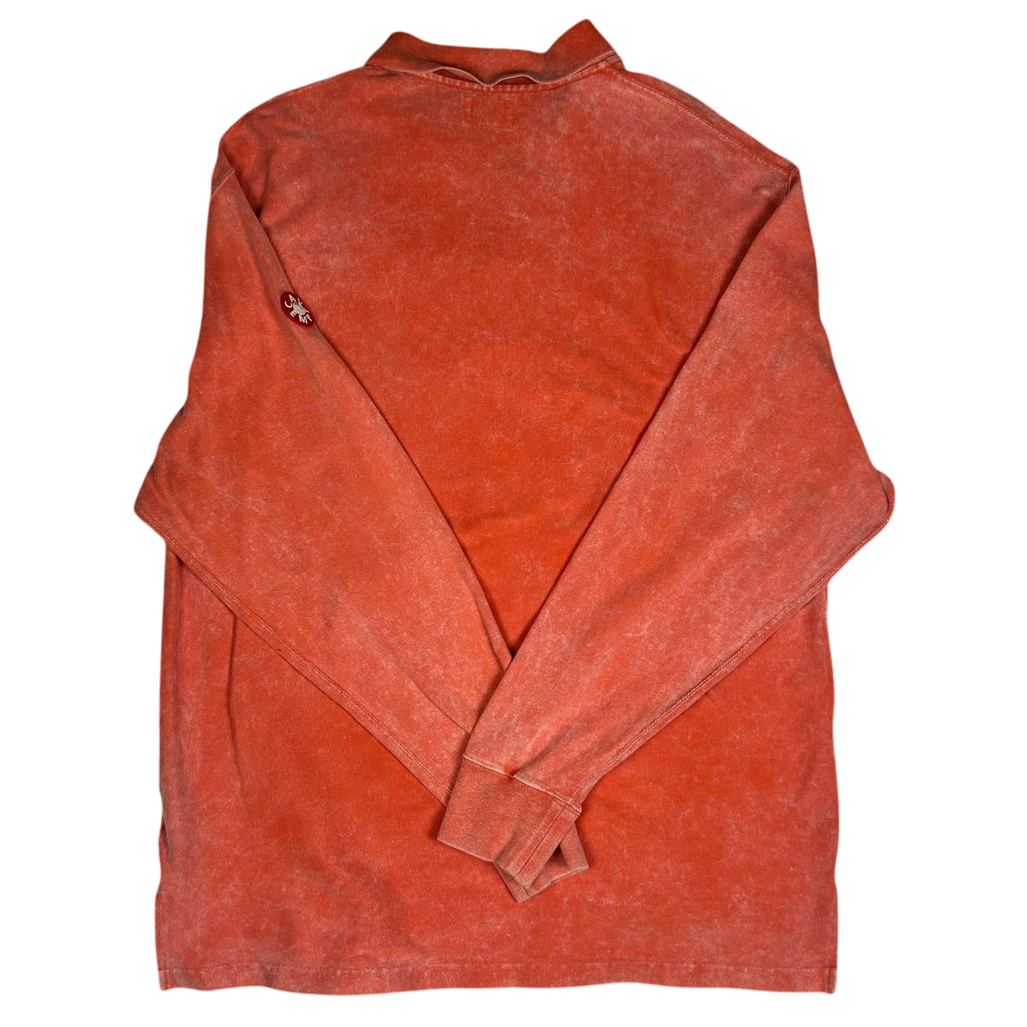 Cav Empt Bleached Ribbed Long Sleeve Polo Shirt (Size M)