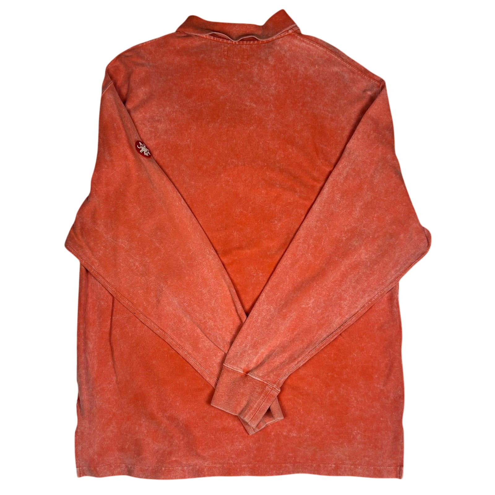 Cav Empt Bleached Ribbed Long Sleeve Polo Shirt (Size M)