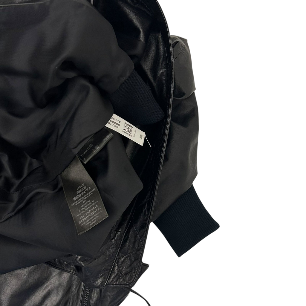 Y-3 Faux Leather Jacket with Detachable Sling Bag Black (Size S)