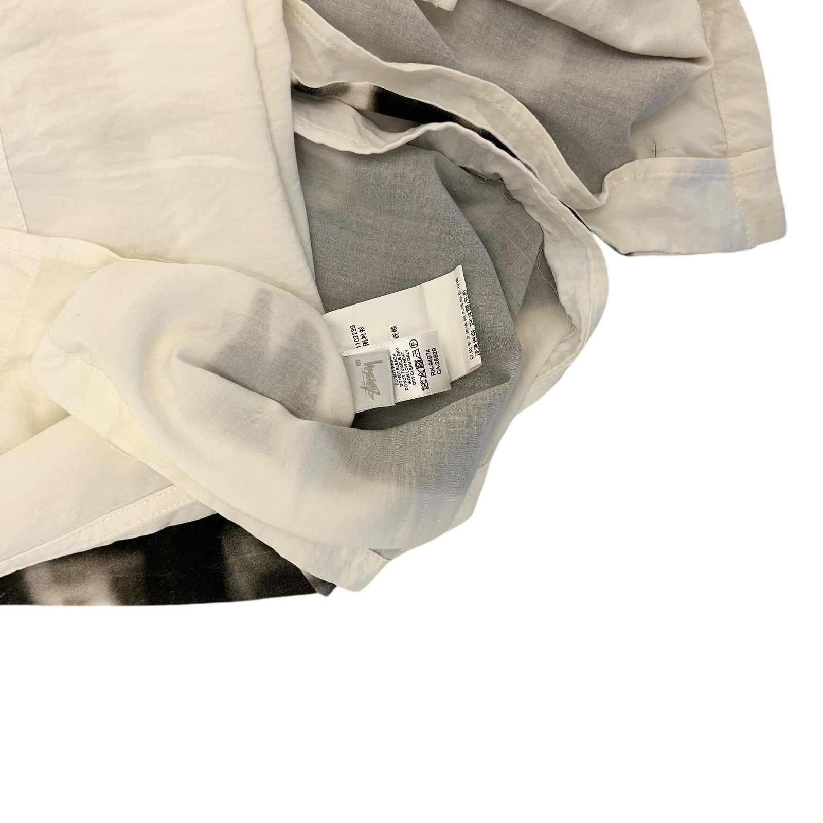 Stussy Speedway Short-Sleeve Button-Up Shirt Off-White (Fits M-L)