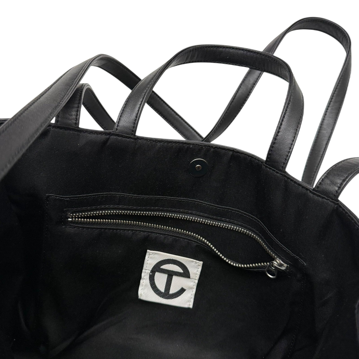 Telfar Vegan Leather Medium Shopping Bag Black