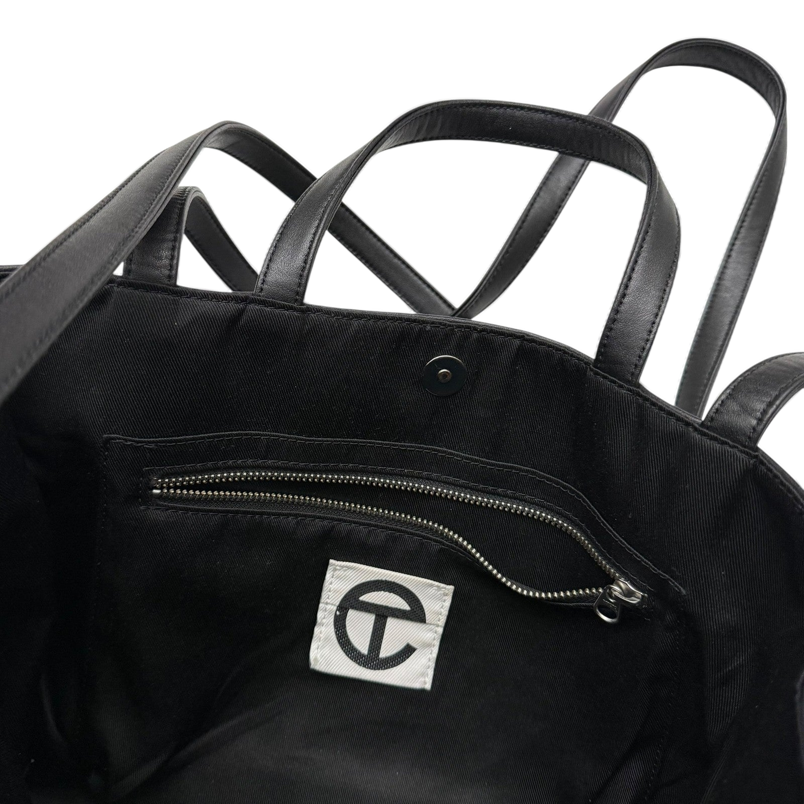 Telfar Vegan Leather Medium Shopping Bag Black