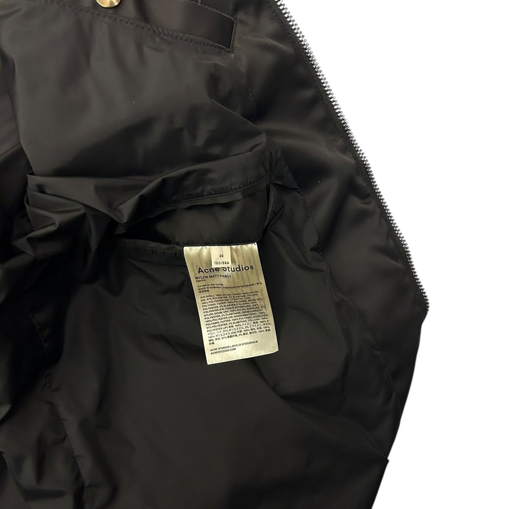 Acne Studios Nylon Matt Bomber Jacket Black (Fits M)