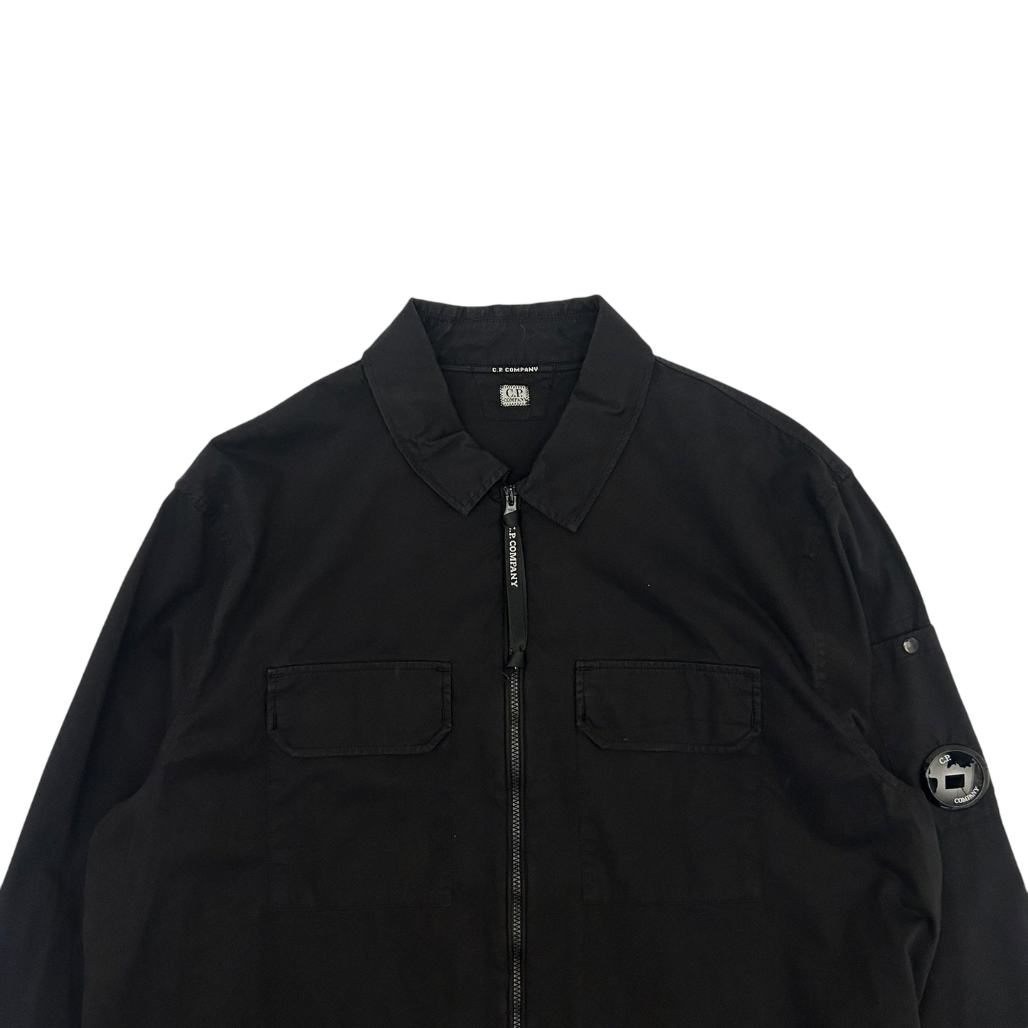 C.P. Company Lens Zip-Up Overshirt Black (Fits L)