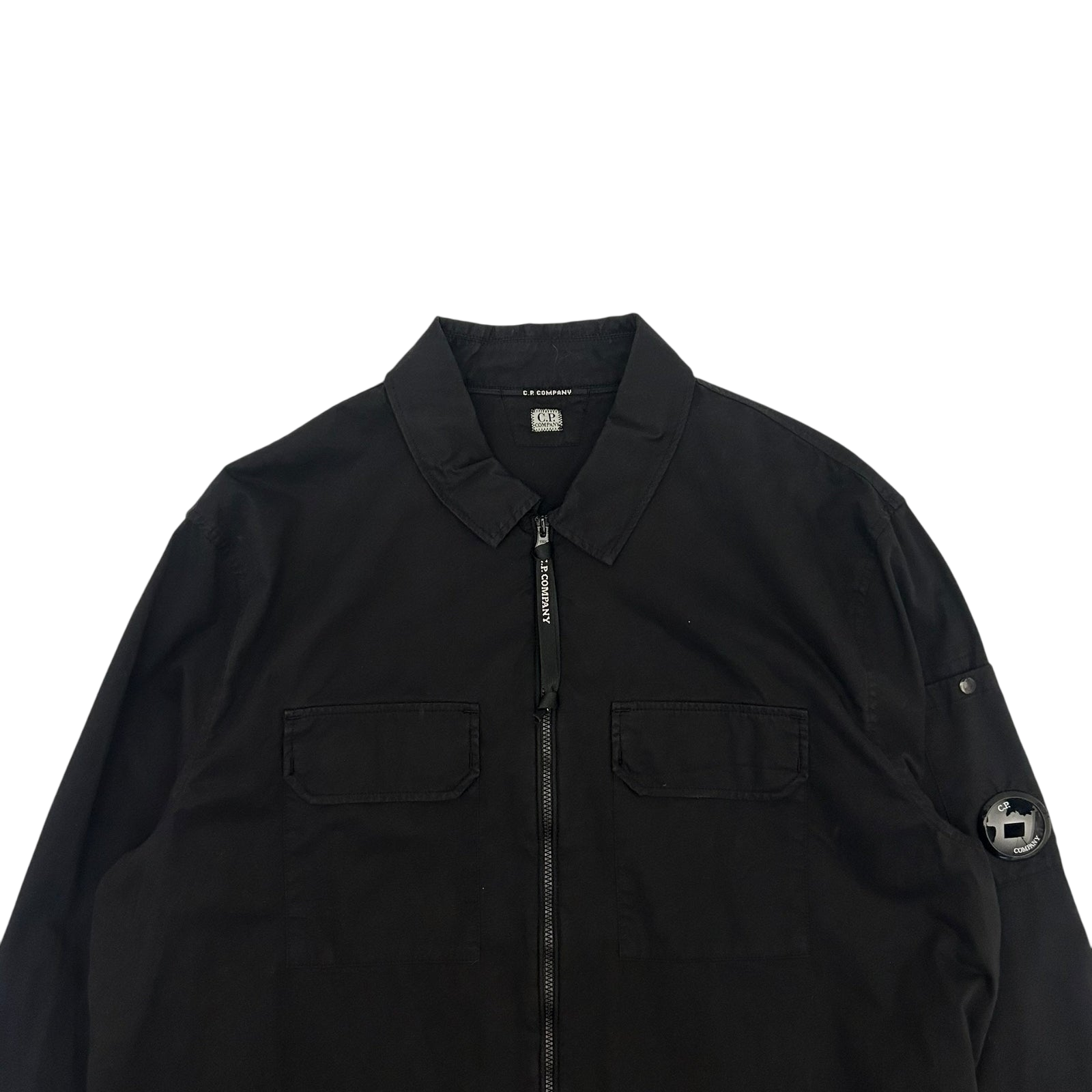 C.P. Company Lens Zip-Up Overshirt Black (Fits L)