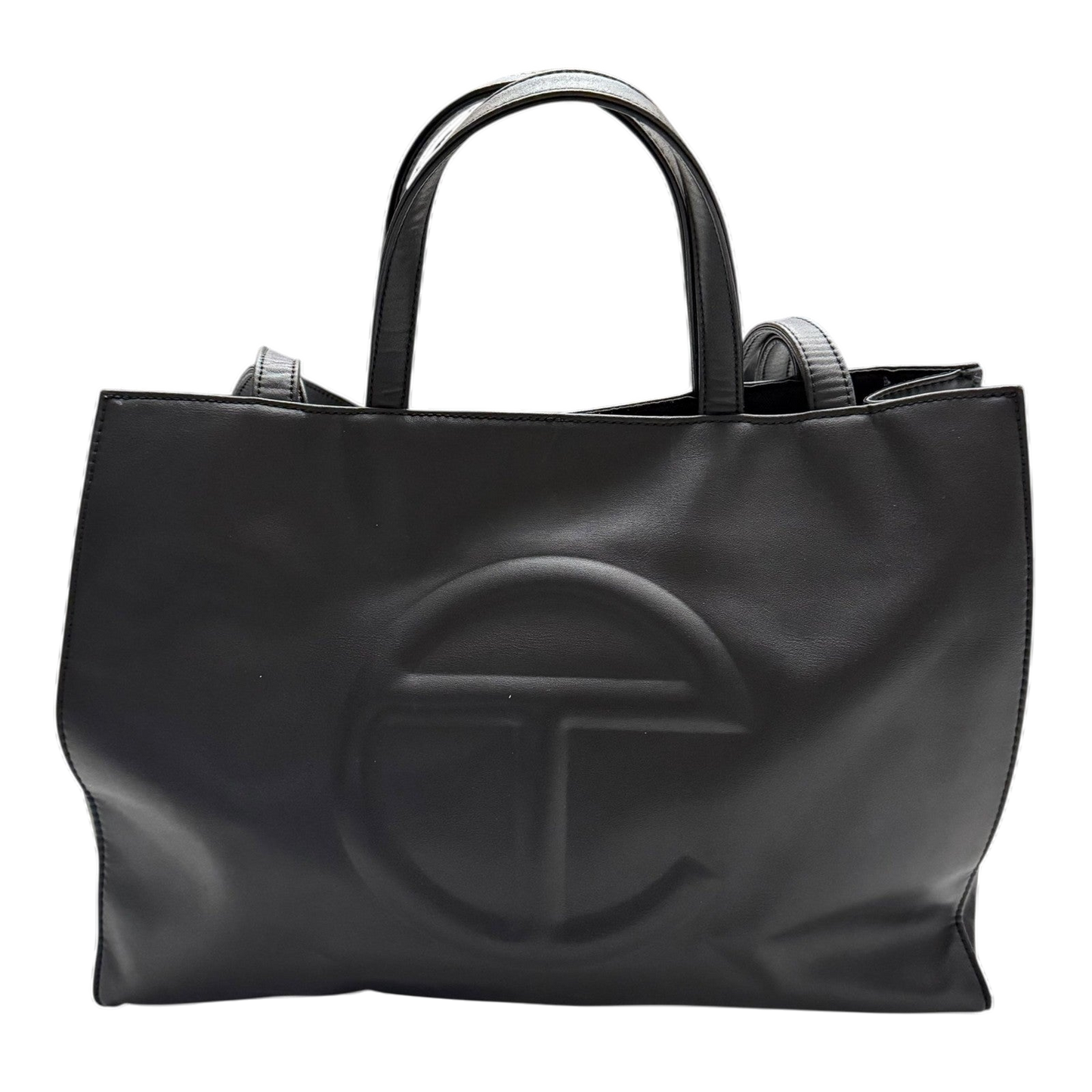 Telfar Vegan Leather Medium Shopping Bag Black