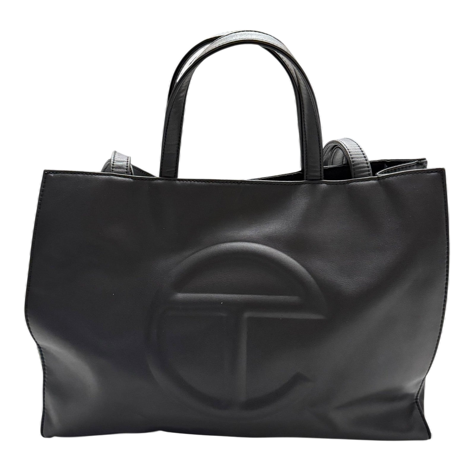 Telfar Vegan Leather Medium Shopping Bag Black