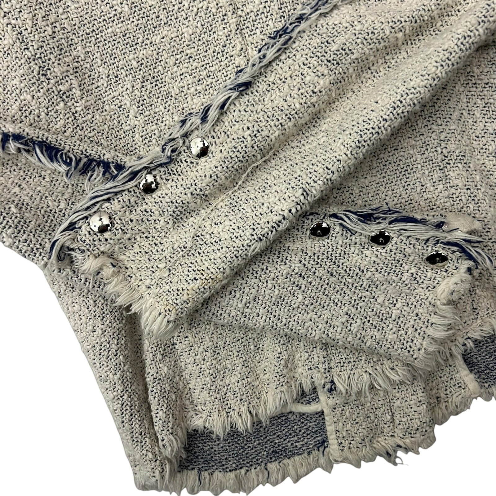 IRO Agnette Tweed Jacket White / Blue (Fits M womens)