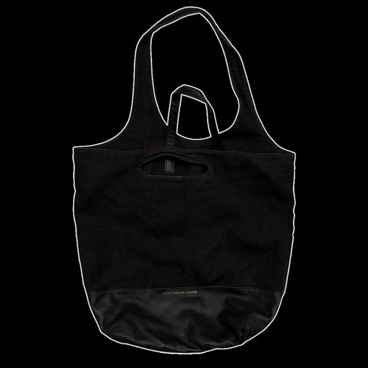 Alexander Wang SS11 Leather & Canvas Alpha Shopper Tote Bag Black