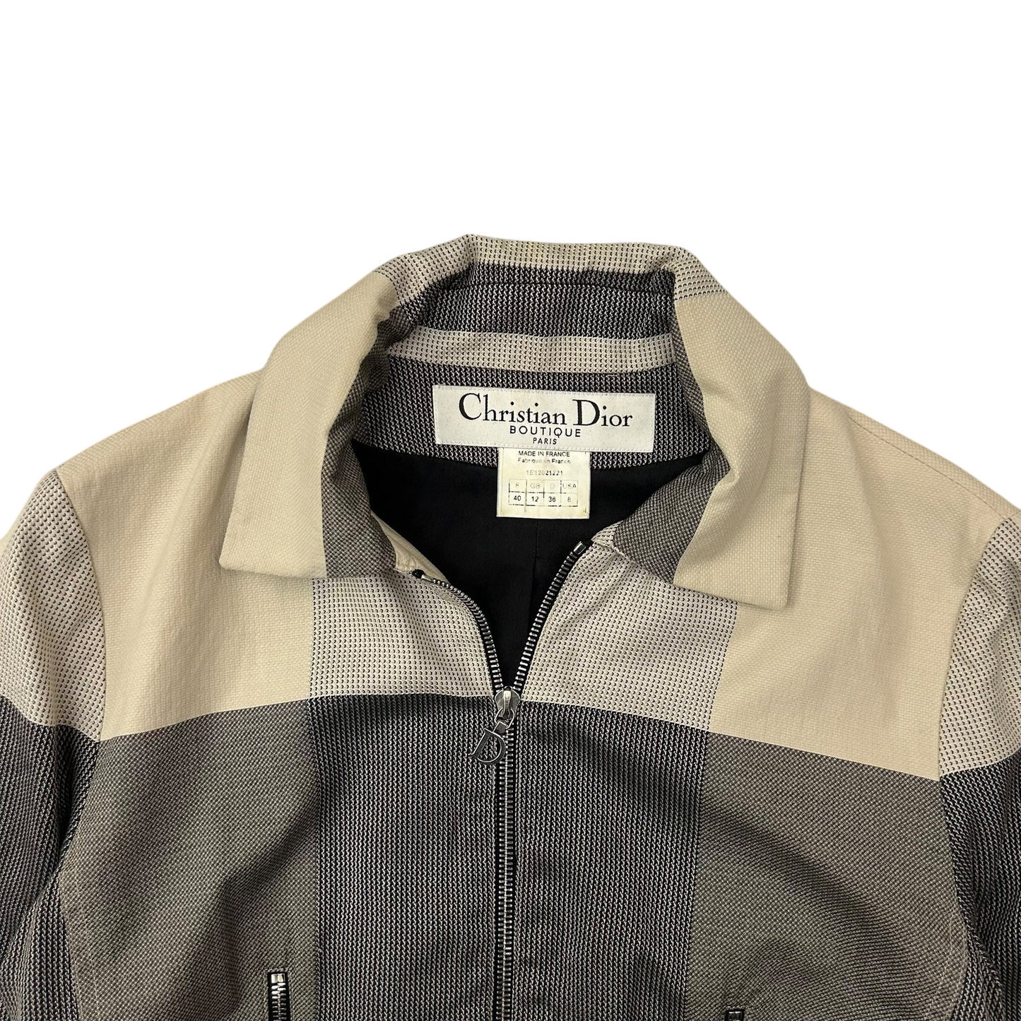 Dior Vintage Women’s Checkered Cropped Jacket (Size S-M Womens)