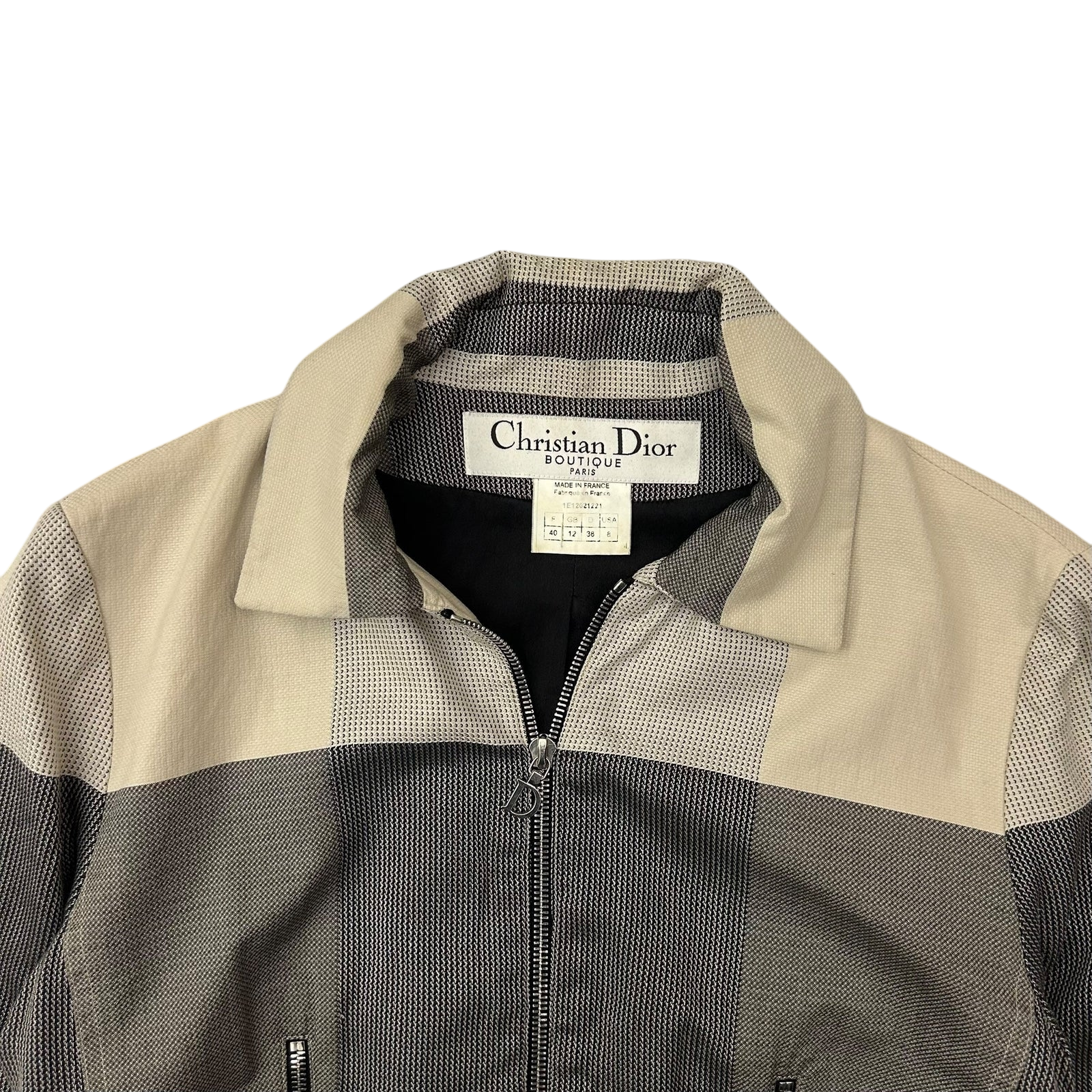 Dior Vintage Women’s Checkered Cropped Jacket (Size S-M Womens)