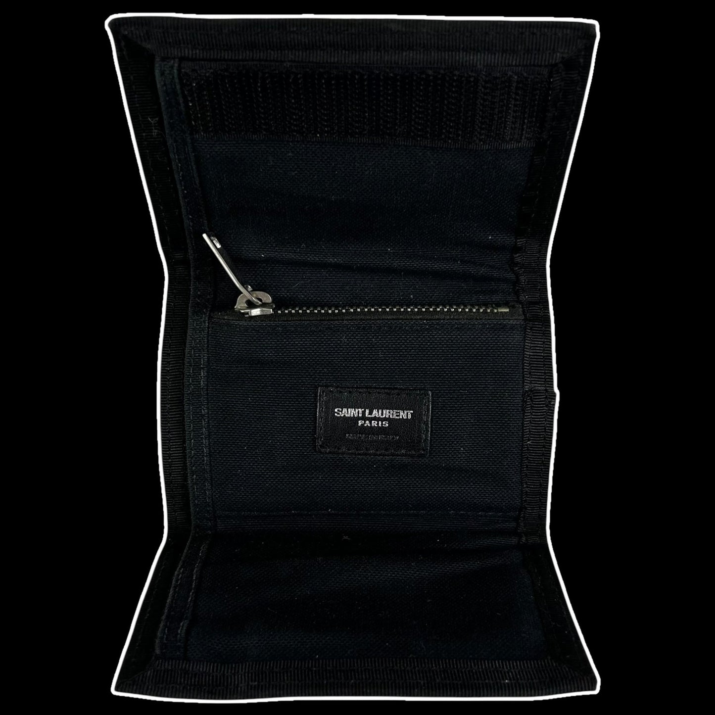 Saint Laurent Green Camouflage Trifold Wallet