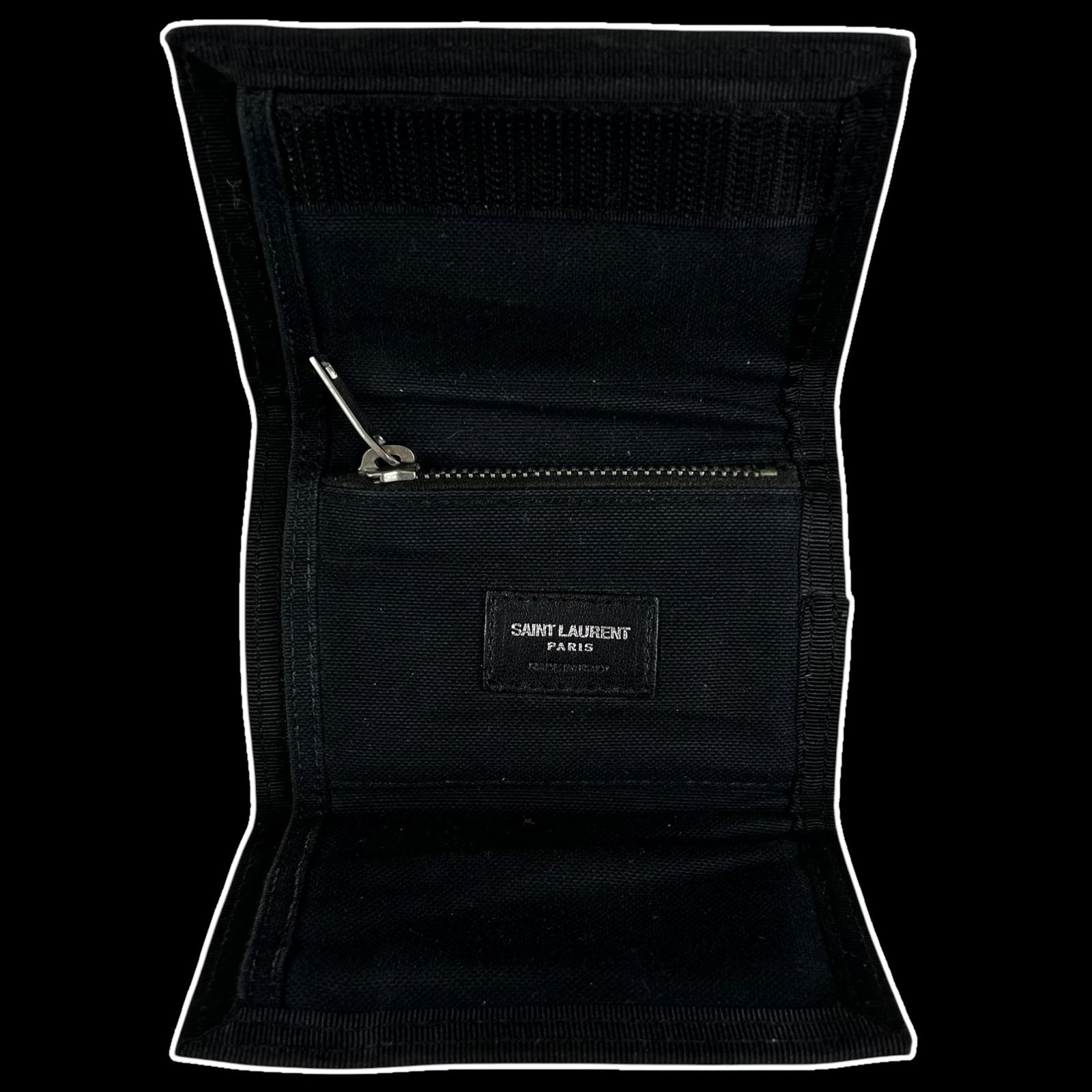 Saint Laurent Green Camouflage Trifold Wallet