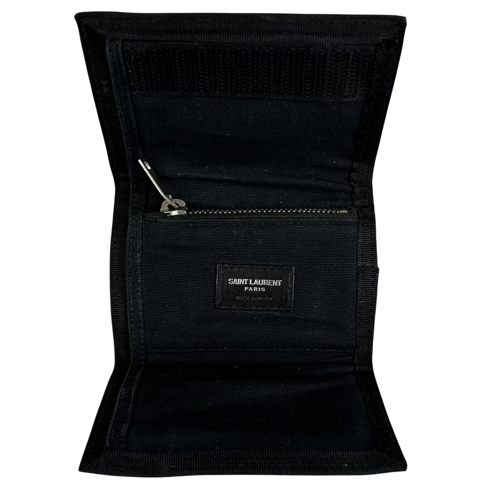 Saint Laurent Green Camouflage Trifold Wallet