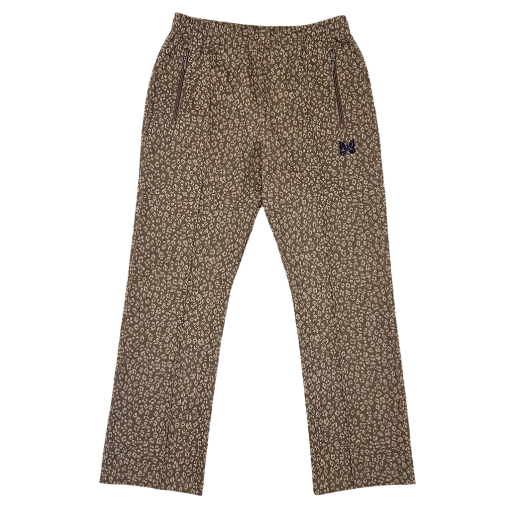 Needles Poly Smooth Track Pants Leopard Print (Size M)