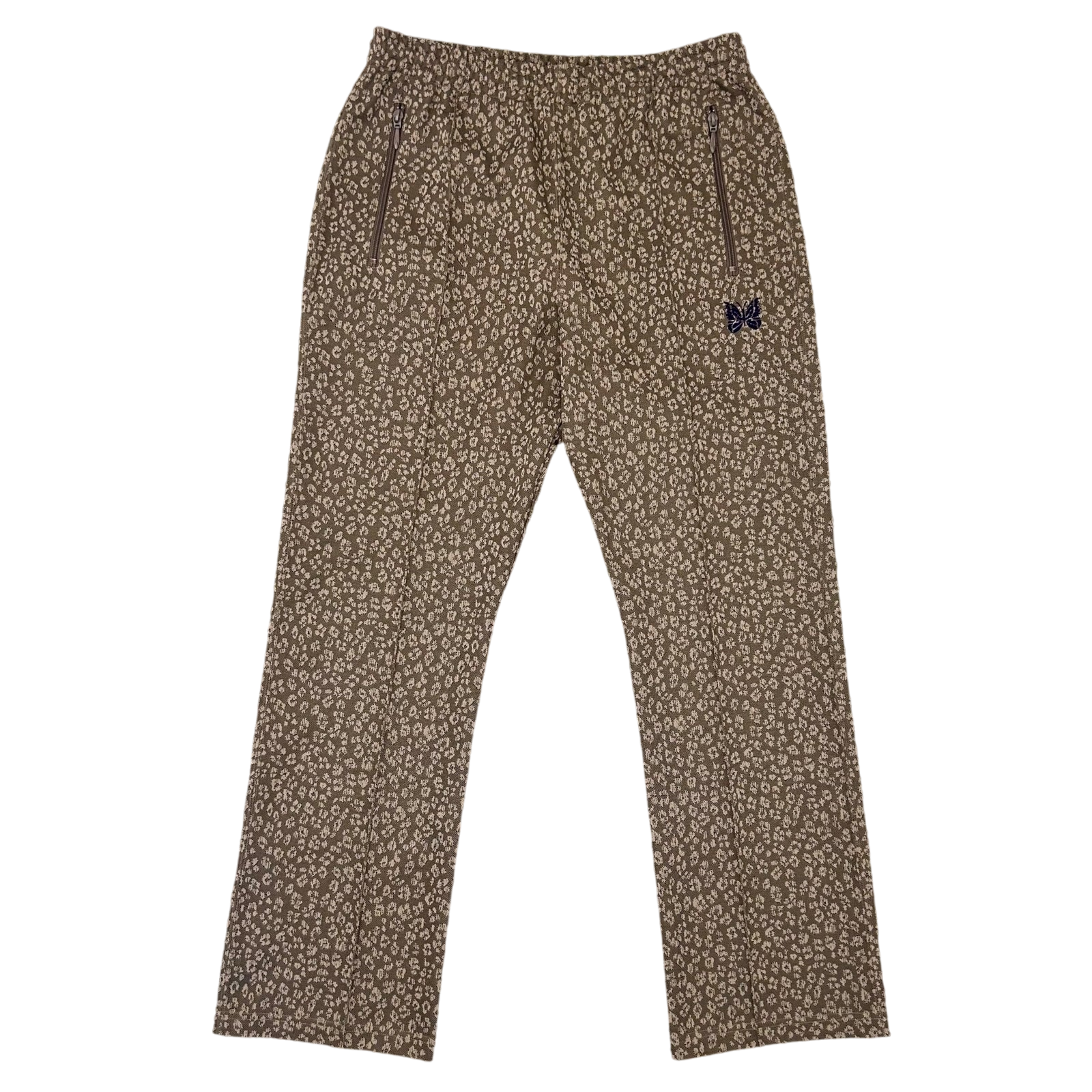 Needles Poly Smooth Track Pants Leopard Print (Size M)