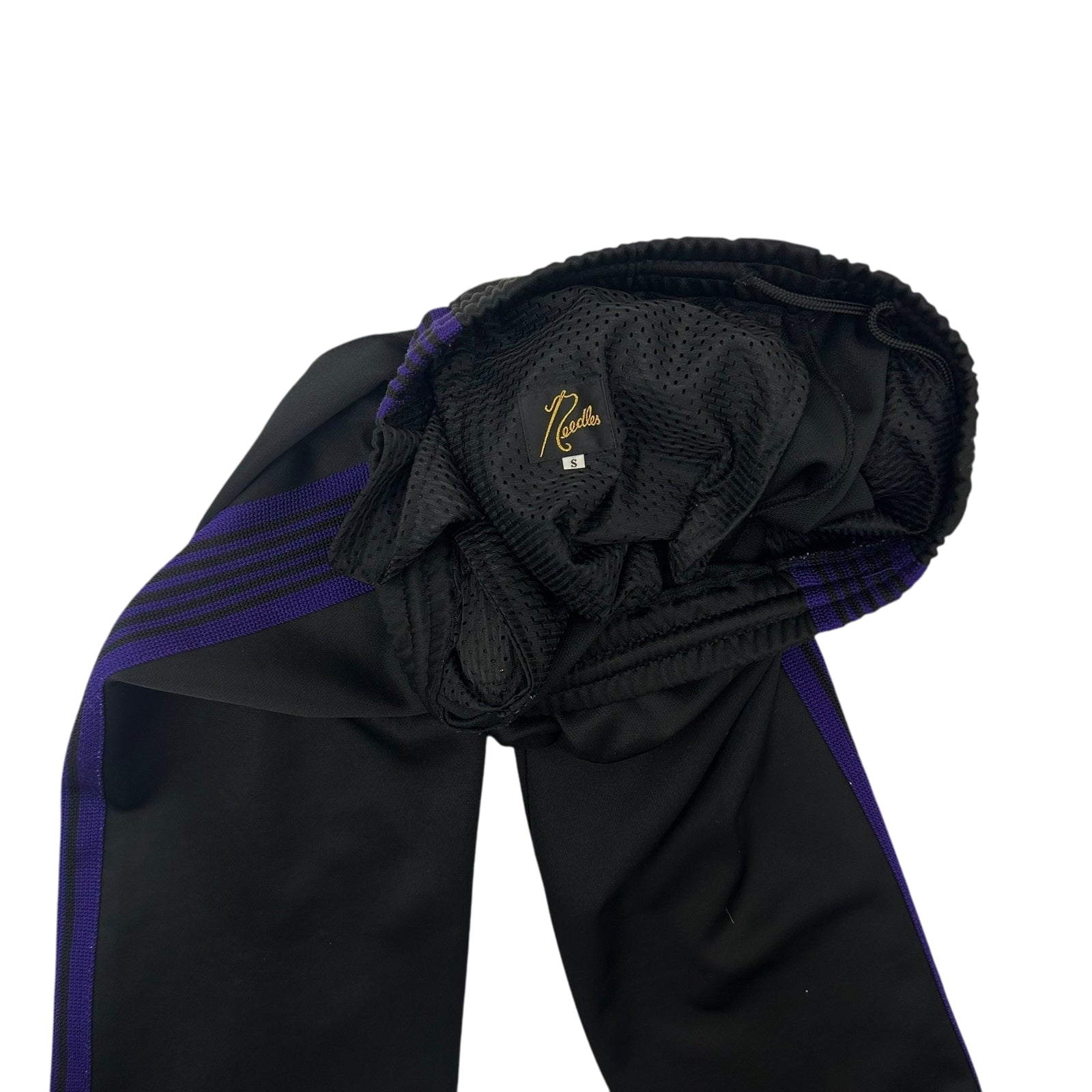 Needles Poly Smooth Track Pants Black/Purple (Size S)