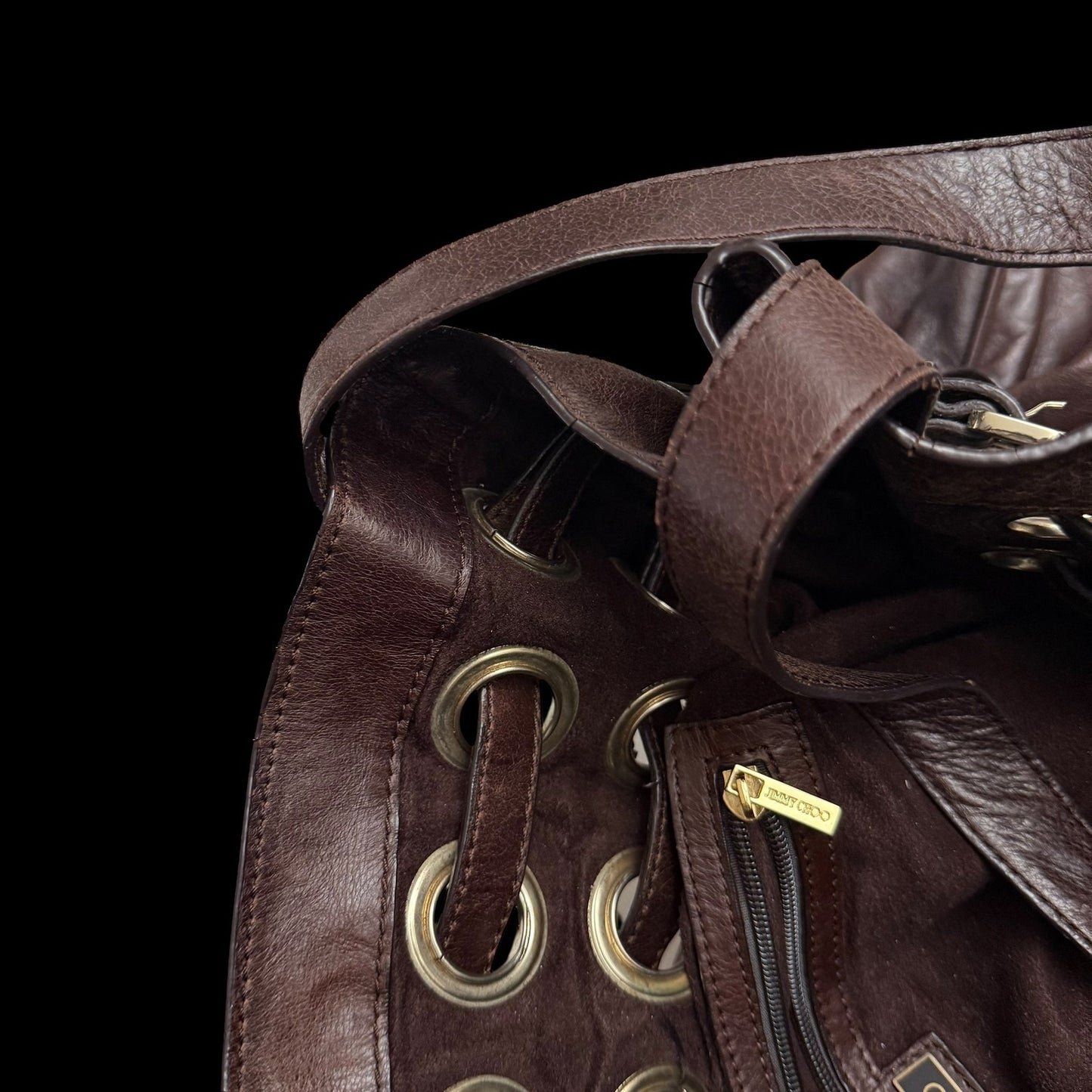 Jimmy Choo Ramona Leather Shoulder Bag Brown