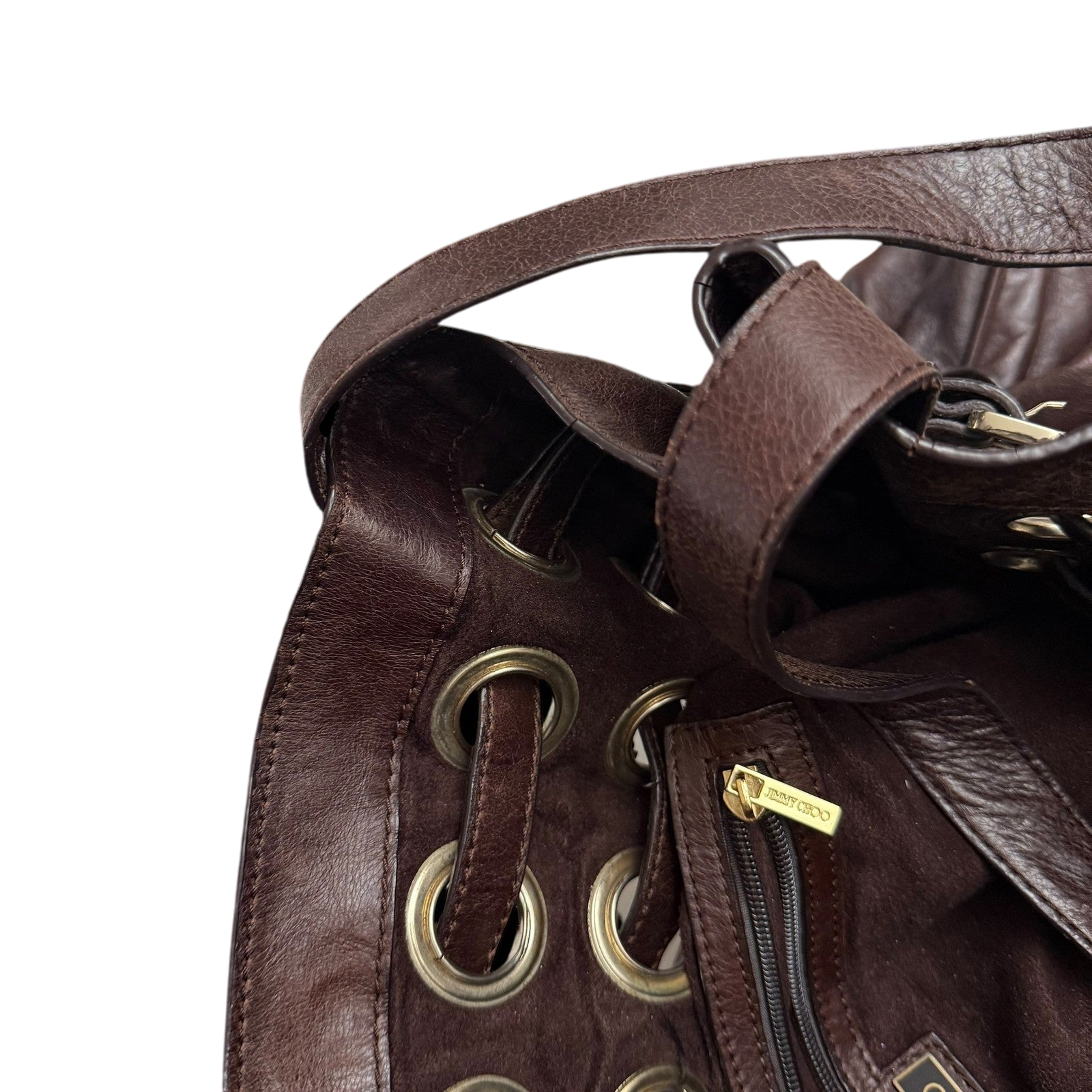 Jimmy Choo Ramona Leather Shoulder Bag Brown