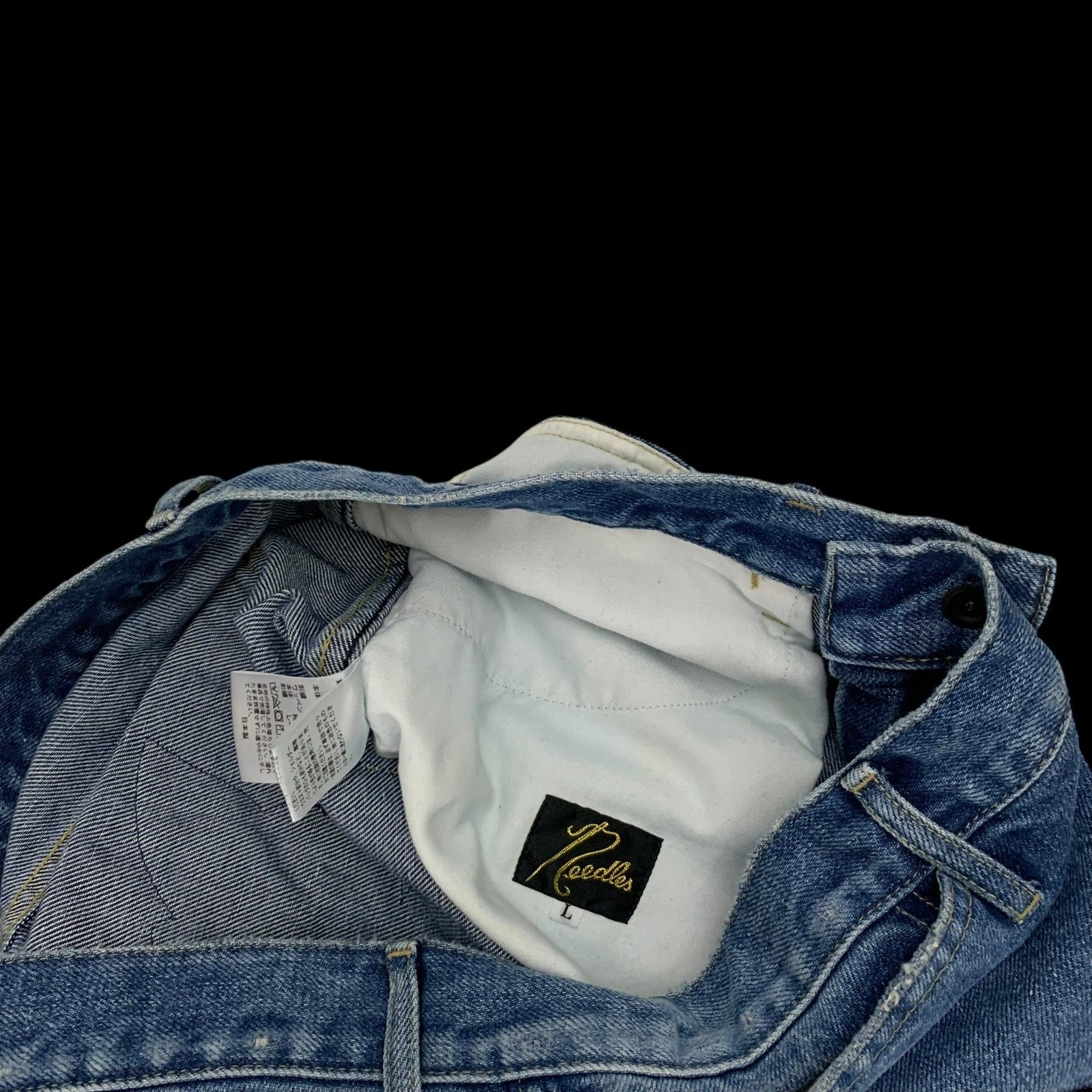 Needles Assorted Patches Straight Jeans (Size L)