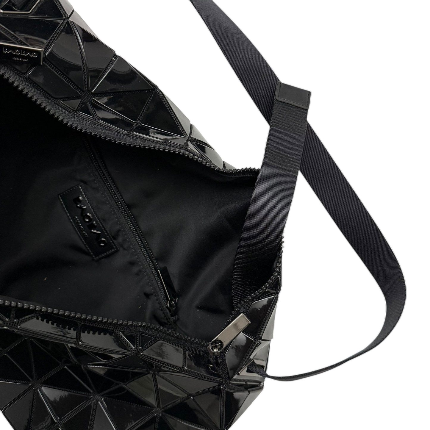 Bao Bao Issey Miyake Geometric-Panelled Large Cross Body Bag Black