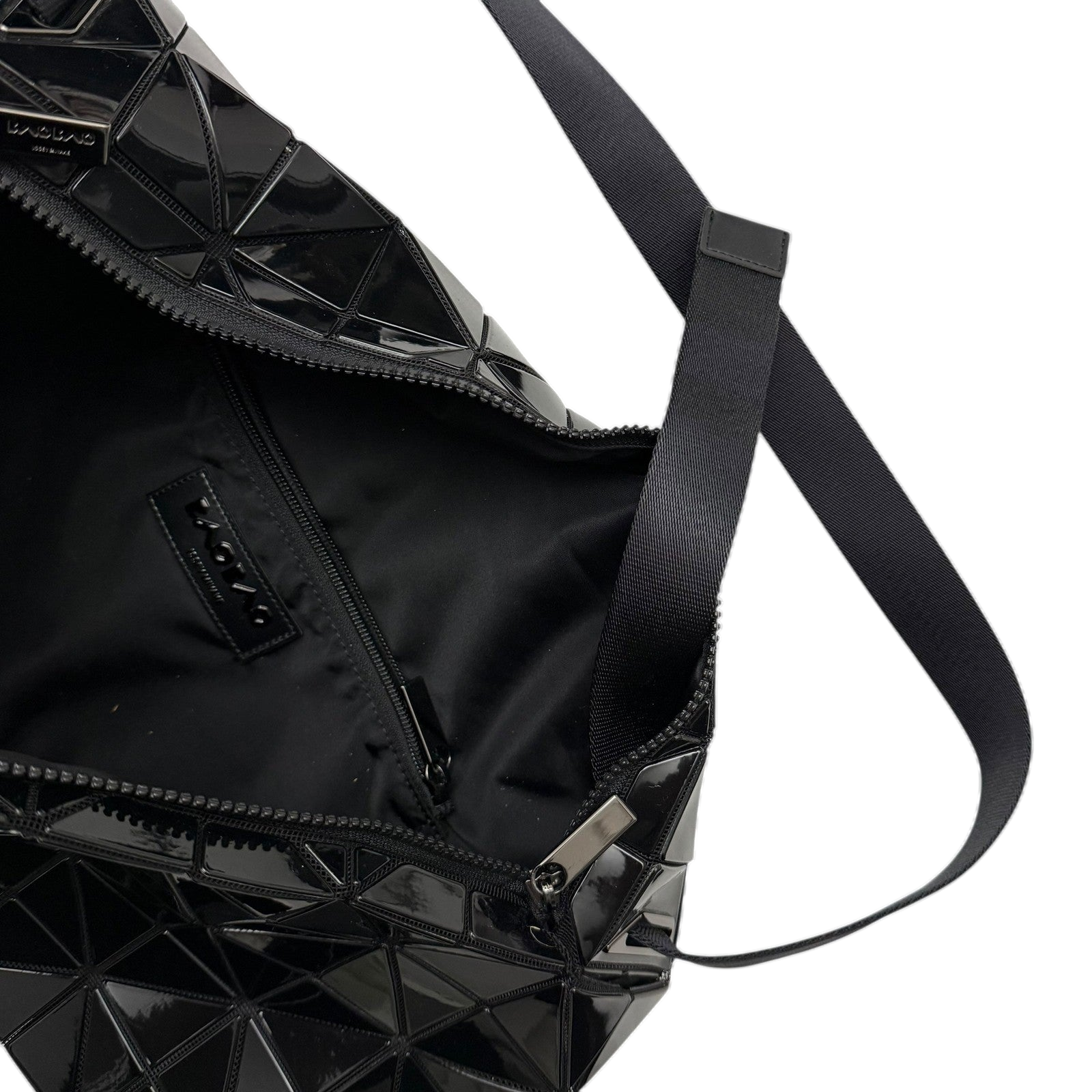 Bao Bao Issey Miyake Geometric-Panelled Large Cross Body Bag Black