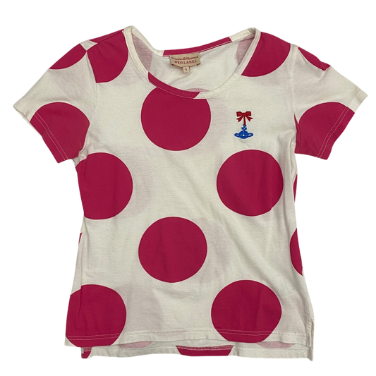 Vivienne Westwood Red Label Vintage Polka Dot T-Shirt Pink (Fits S-M Womens)