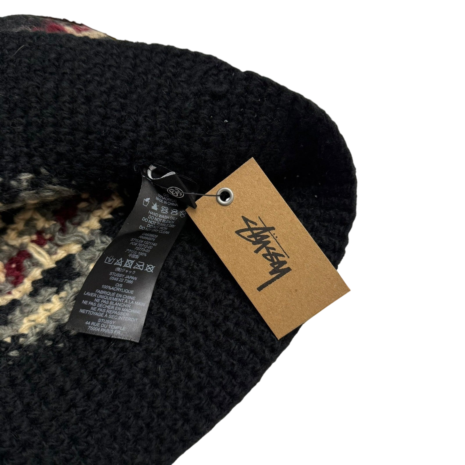 Stussy Japan AW22 Fairisle Bucket Hat Black