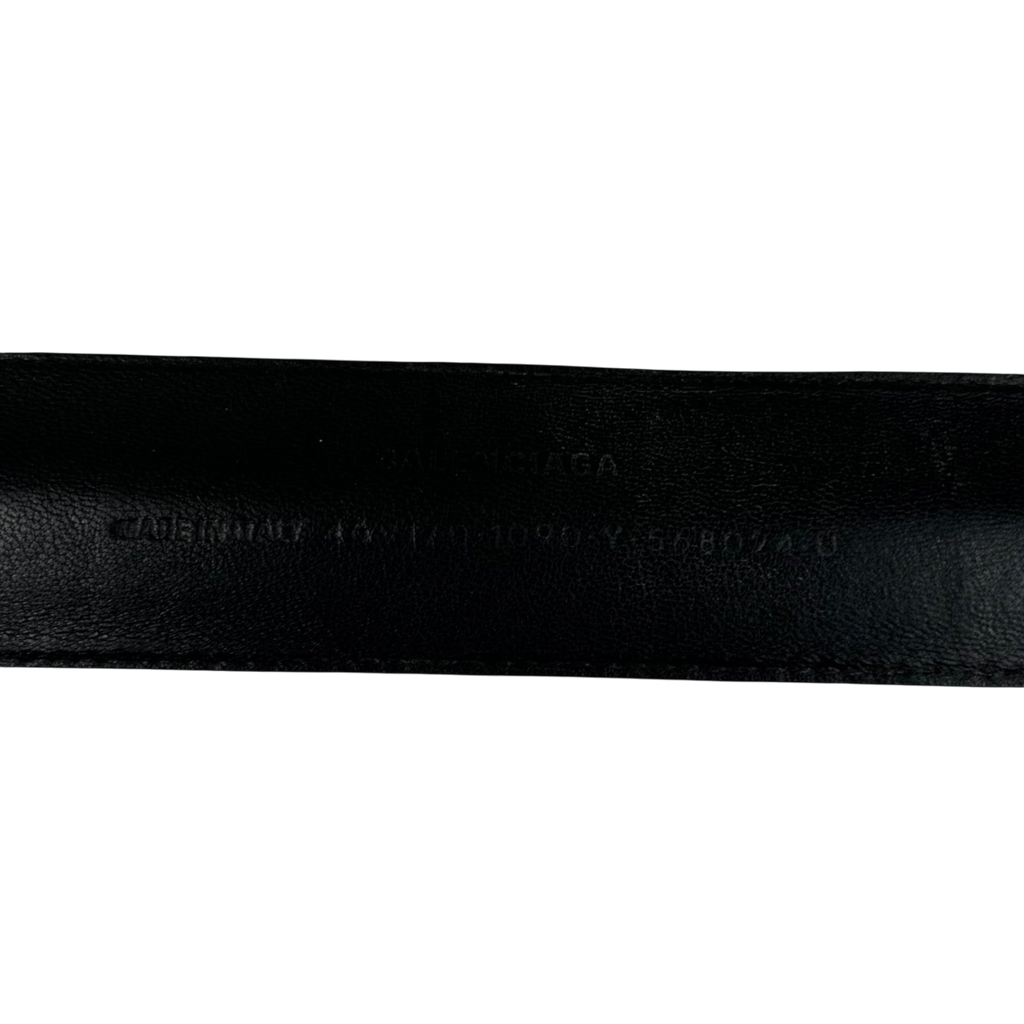 Balenciaga Black Snap Leather Cycle Bracelet